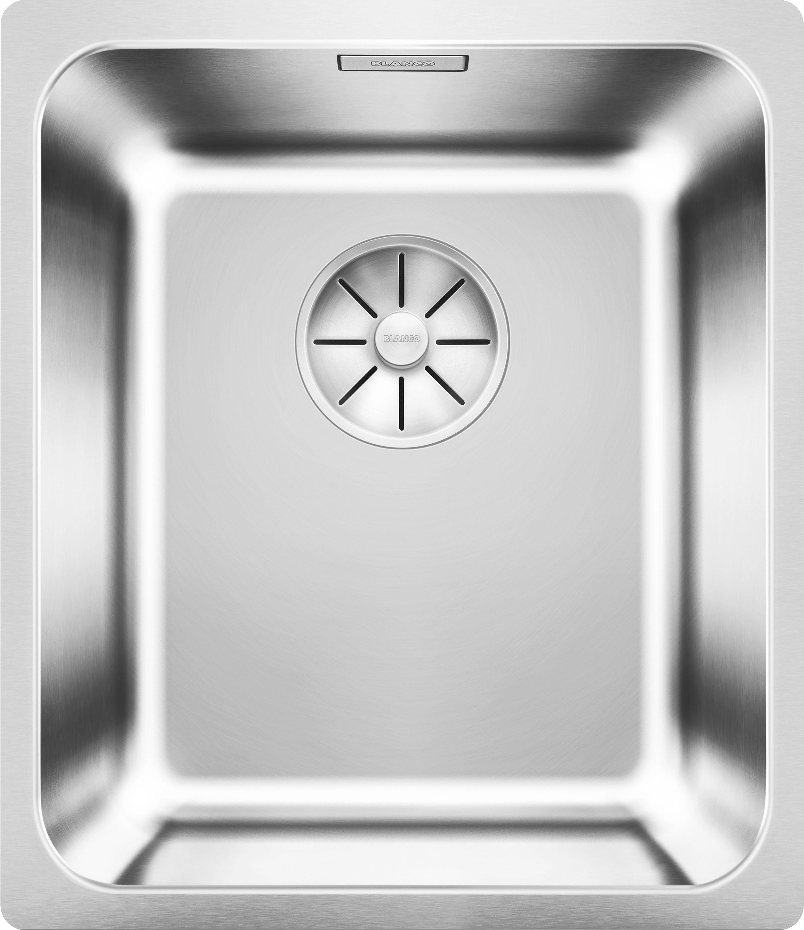 Blanco Edelstahlspüle SOLIS 340-U, eckig, 44/38 cm, (1 St), zum wechselseitigen Einbau geeignet