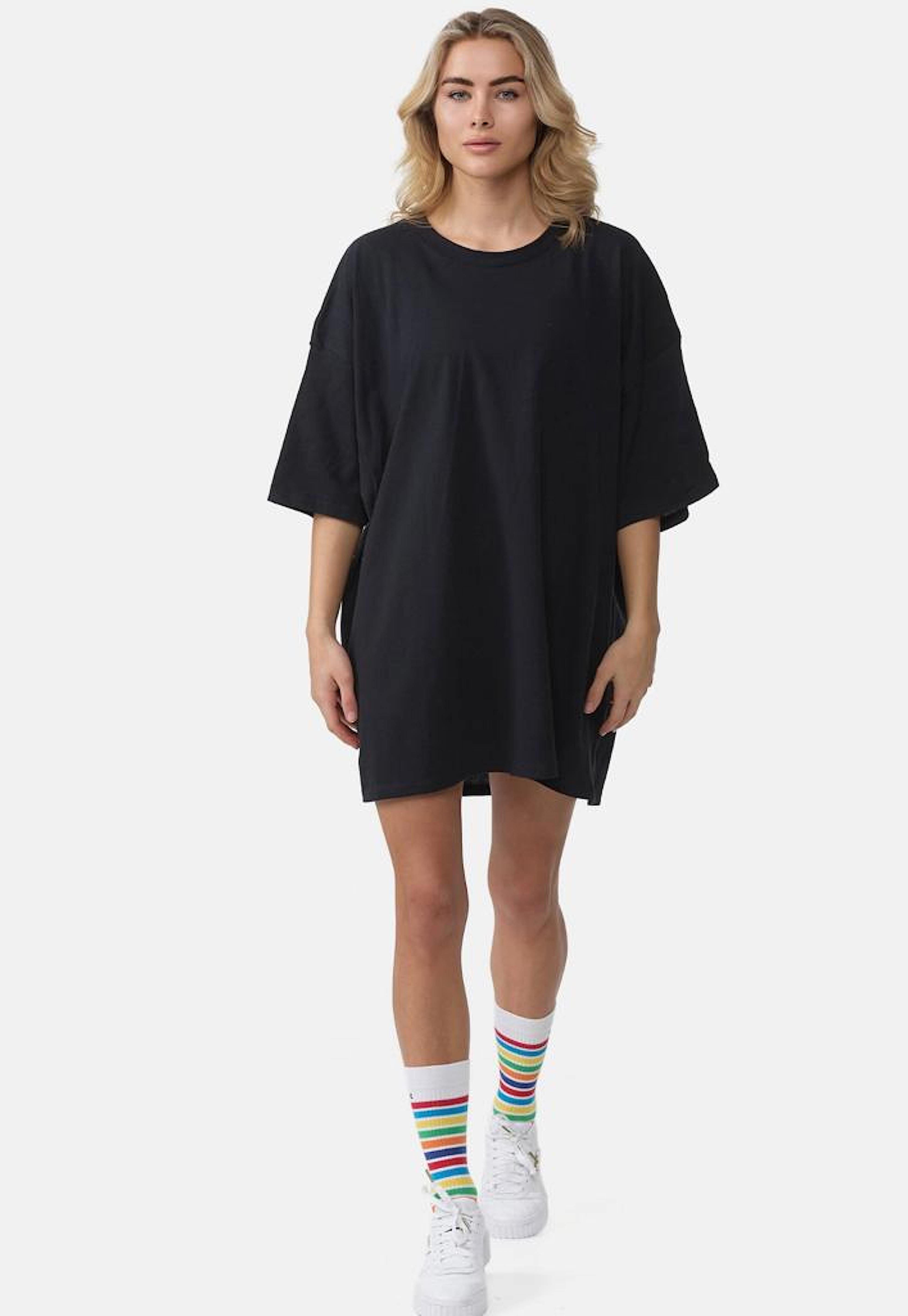 Worldclassca T-Shirt Worldclassca Oversized Print T-Shirt lang Sommer Tee Oberteil Neu