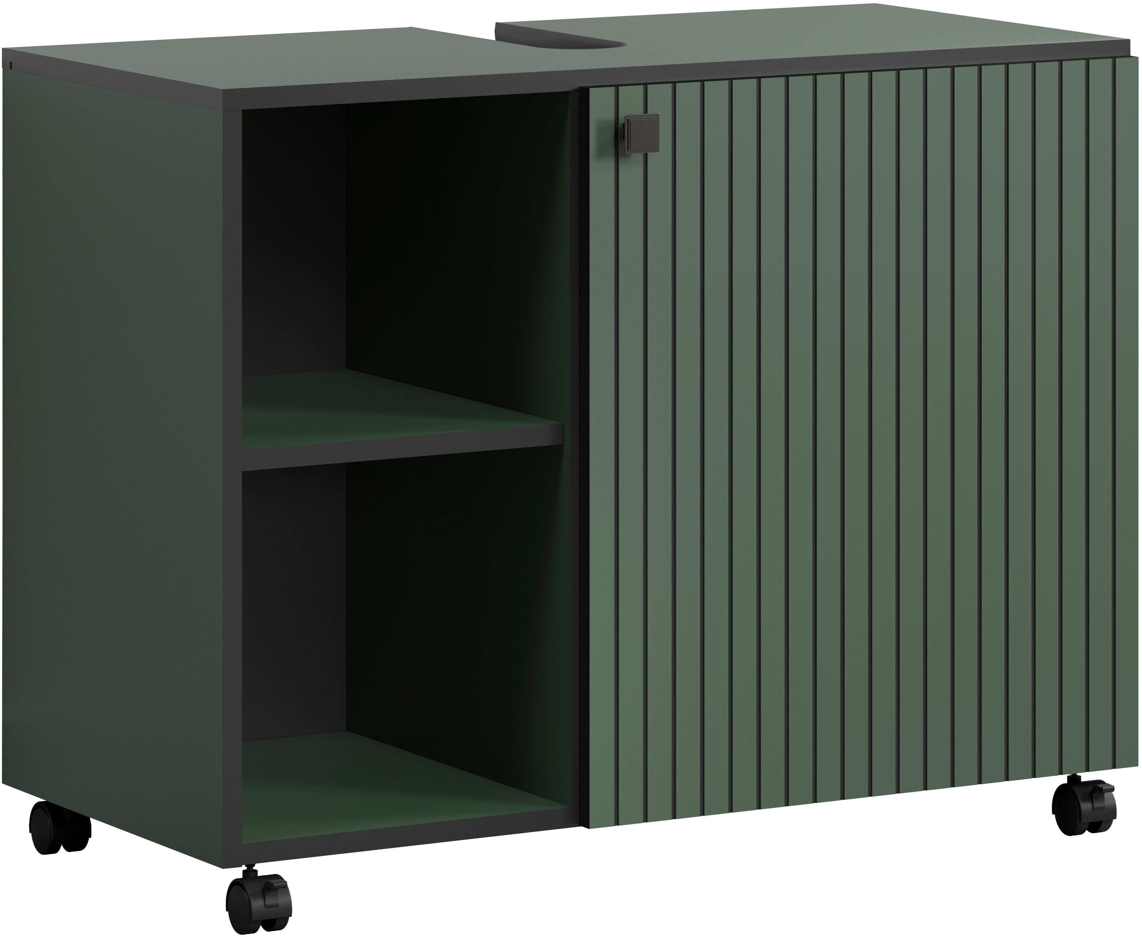 welltime Waschbeckenunterschrank Amrum (1-St) Waschtisch auf Rollen - (B/T/H) wahlweise 60-80/42/64 cm