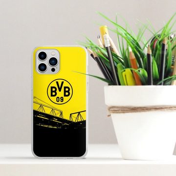 DeinDesign Handyhülle Borussia Dortmund BVB Fanartikel Stadion Schwarz-Gelb - BVB, Apple iPhone 13 Pro Max Silikon Hülle Bumper Case Handy Schutzhülle
