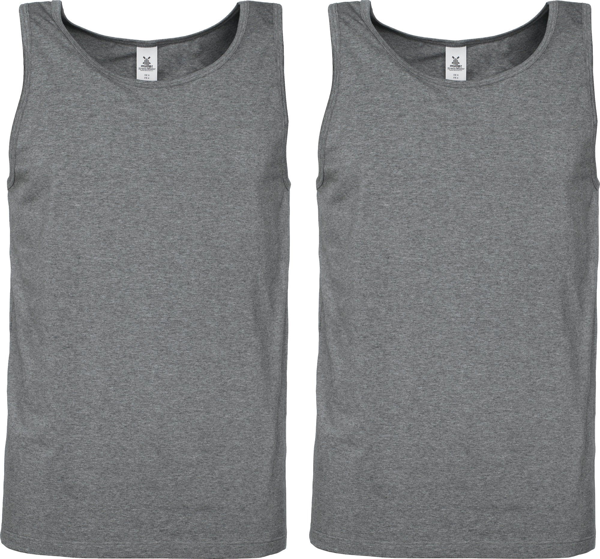 Erwin Müller Unterhemd Herren-Unterhemd 2er-Pack Single-Jersey Uni günstig online kaufen