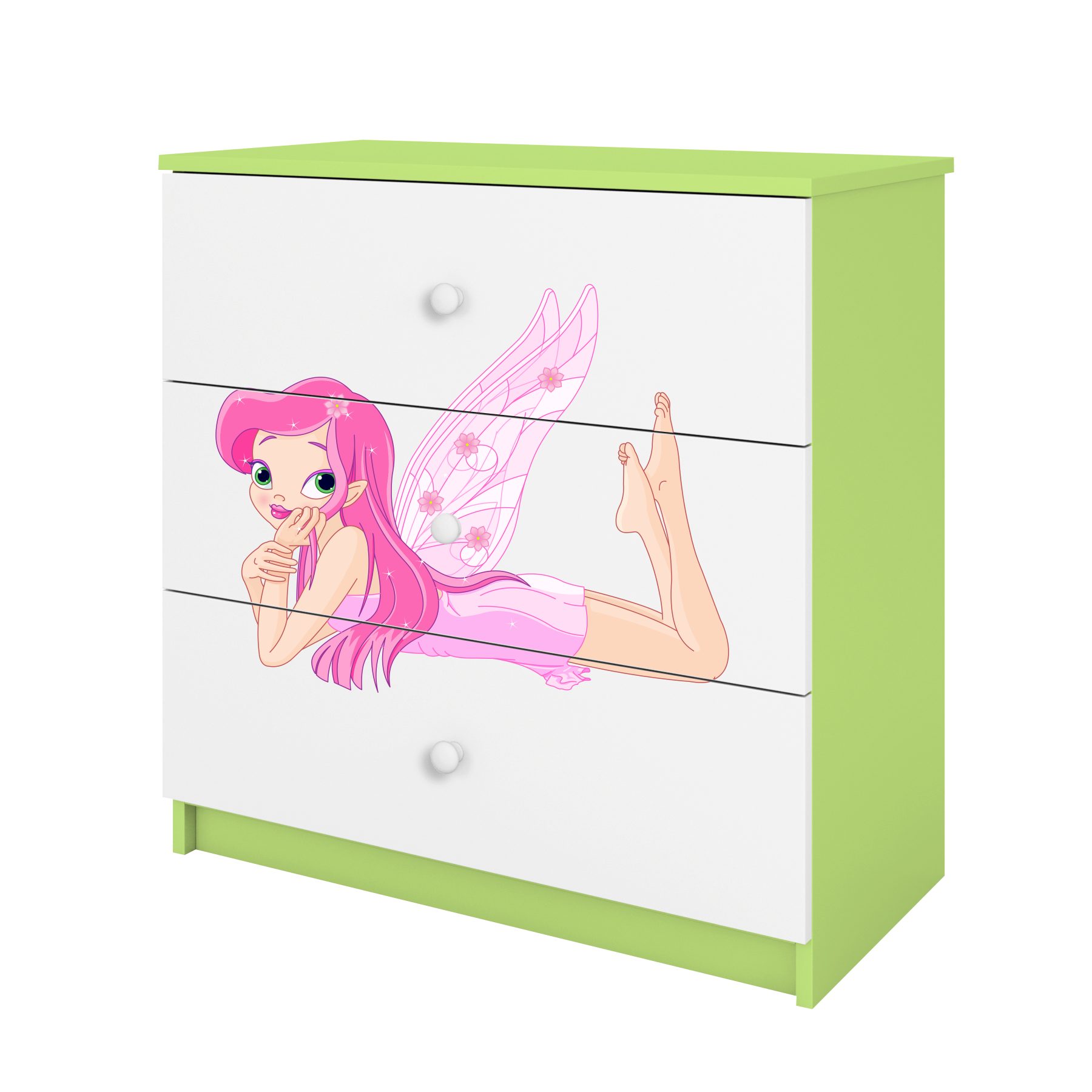 Raumhirsch Furniture Kinderregal Kinderkommode mit Motiven für Mädchen, Spielzeugregal mit Schubladen - Kinderzimmermöbel, stabile Konstruktion, kindgerecht, verschiedene Farben & Designs