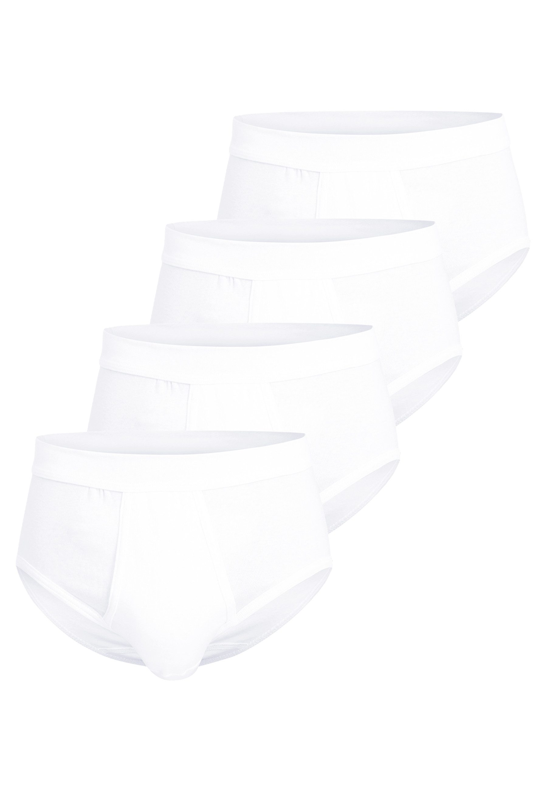 GÖTZBURG Slip GÖTZBURG Herren Slip weiß uni 4er Pack (4-St)