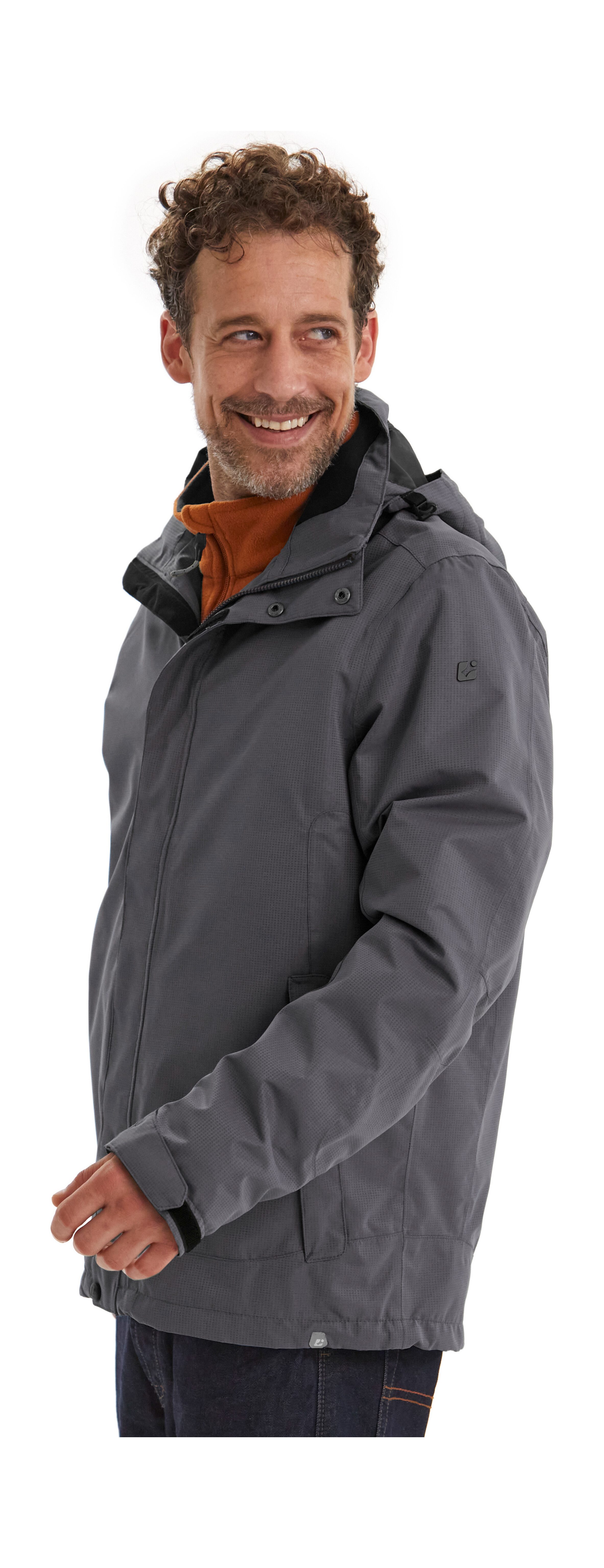 Killtec Outdoorjacke KOS 1 MN JCKT Wind- und wasserdichte Herrenjacke, atmungsaktiv, abnehmbare Kapuze