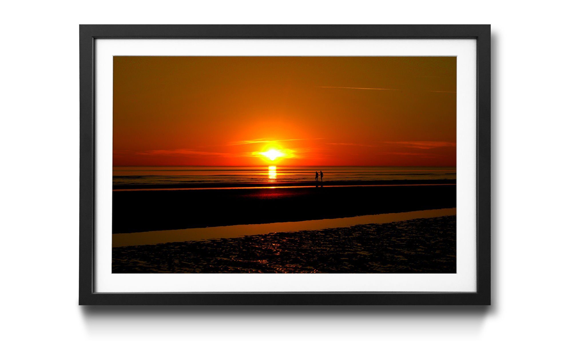 WandbilderXXL Bild Sonnenuntergang, in After erhältlich mit 4 Größen Glow, Rahmen Wandbild