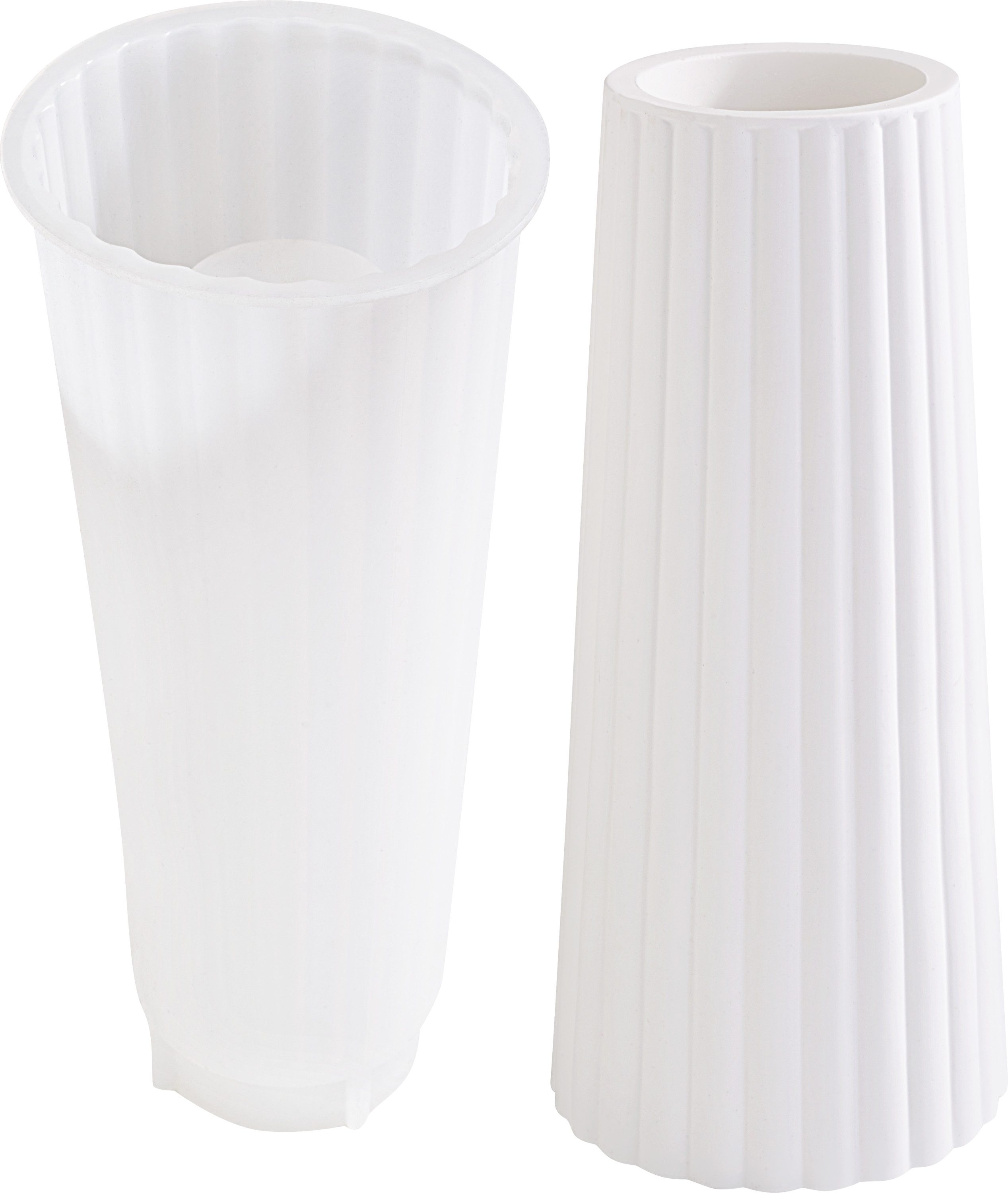 VBS Modellierwerkzeug Silikon- Gießform Vase gestreift, Höhe 20 cm