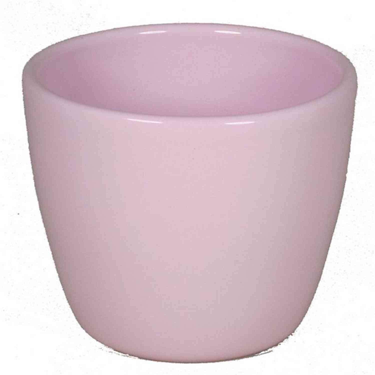 INNA-Glas Blumentopf Keramik Pflanztopf, Ø7,5cm, 6cm, zartrosa