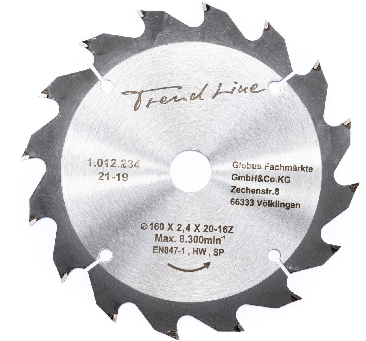 Ø 20 Bohrung Ø Kreissägeblatt Trend HM-Kreissägeblatt 160 mm Line TrendLine