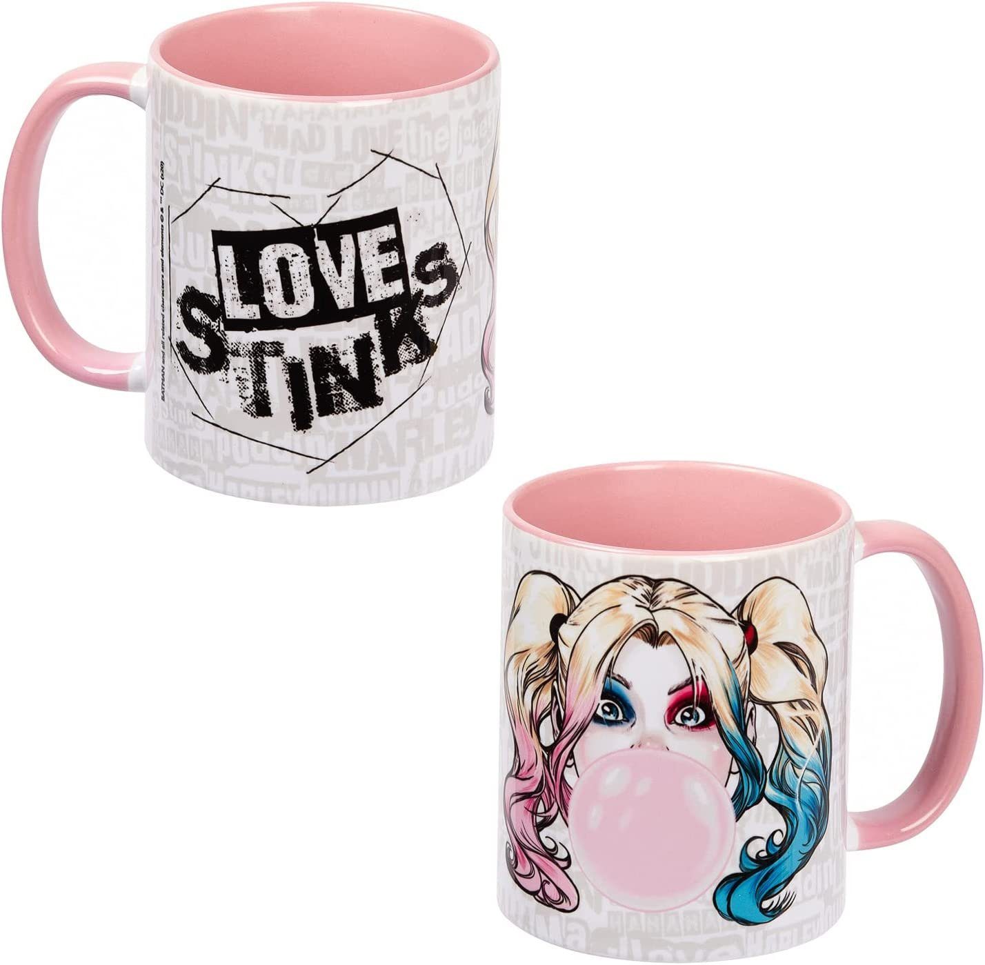 Tasse Love Stinks Labels® - 320 Keramik DC Rosa aus Harley Comics Tasse Quinn ml, Keramik United