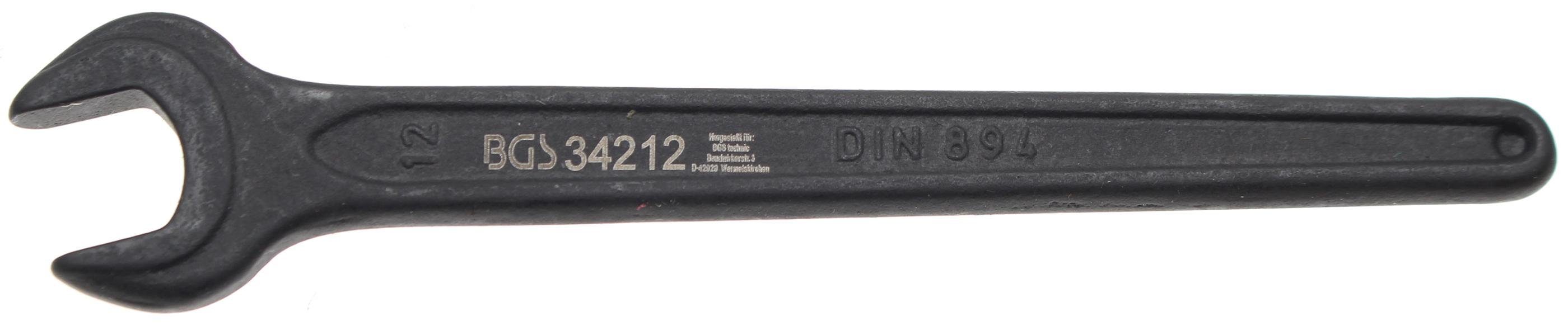 SW mm DIN 12 BGS Maulschlüssel 894, technic Einmaulschlüssel,