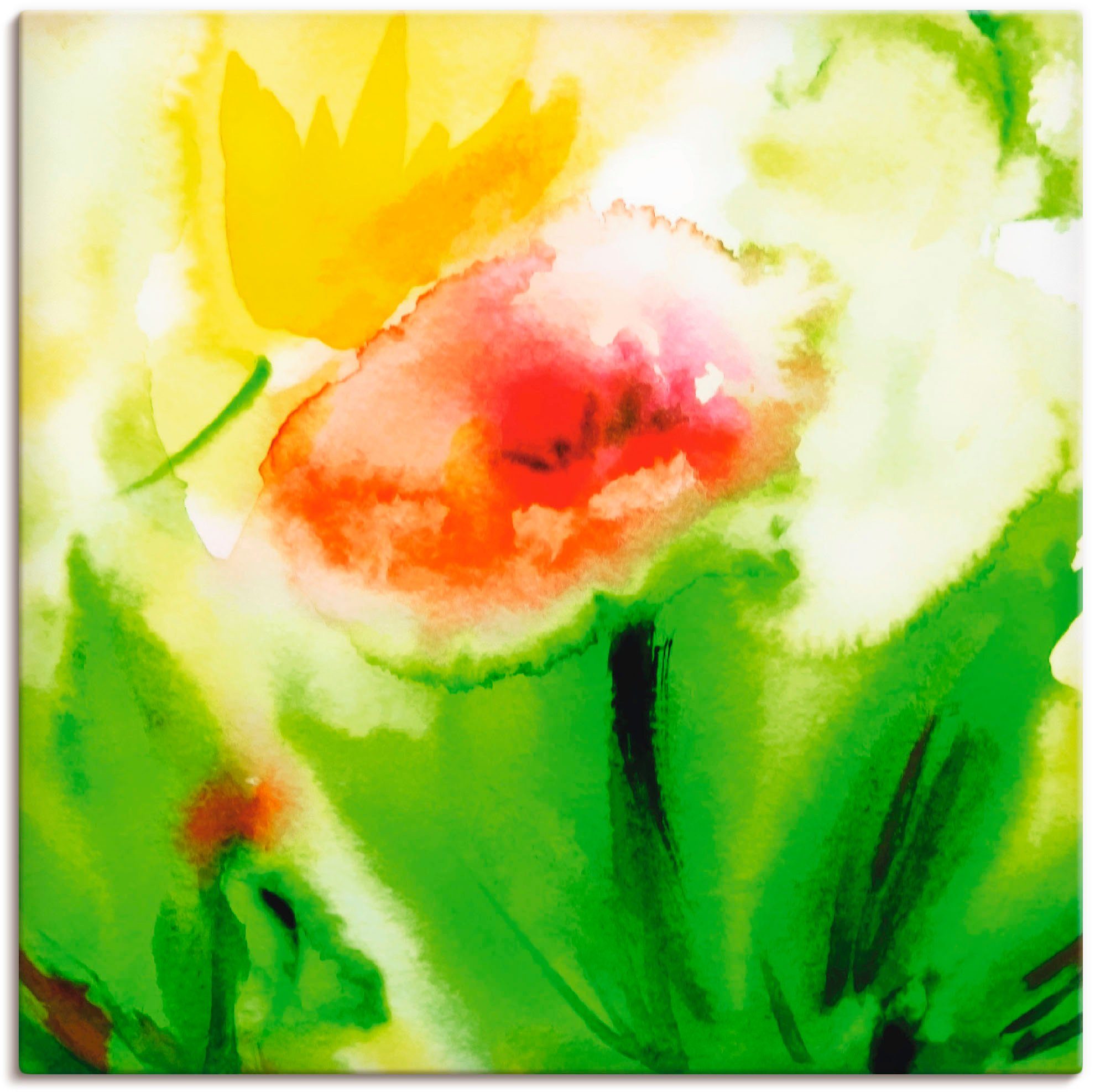 Artland Wandbild Blumenliebe, Blumen (1 St), als Leinwandbild, Wandaufkleber oder Poster in versch. Größen