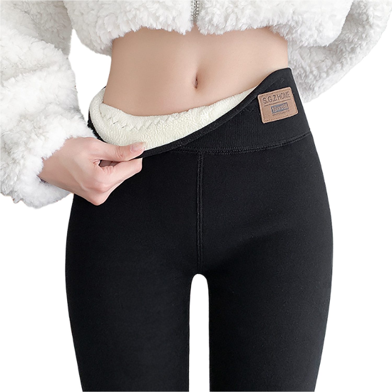 Refttenw Thermoleggings Verlängert Leggins Gefütterte Highwaist Damen Stret günstig online kaufen