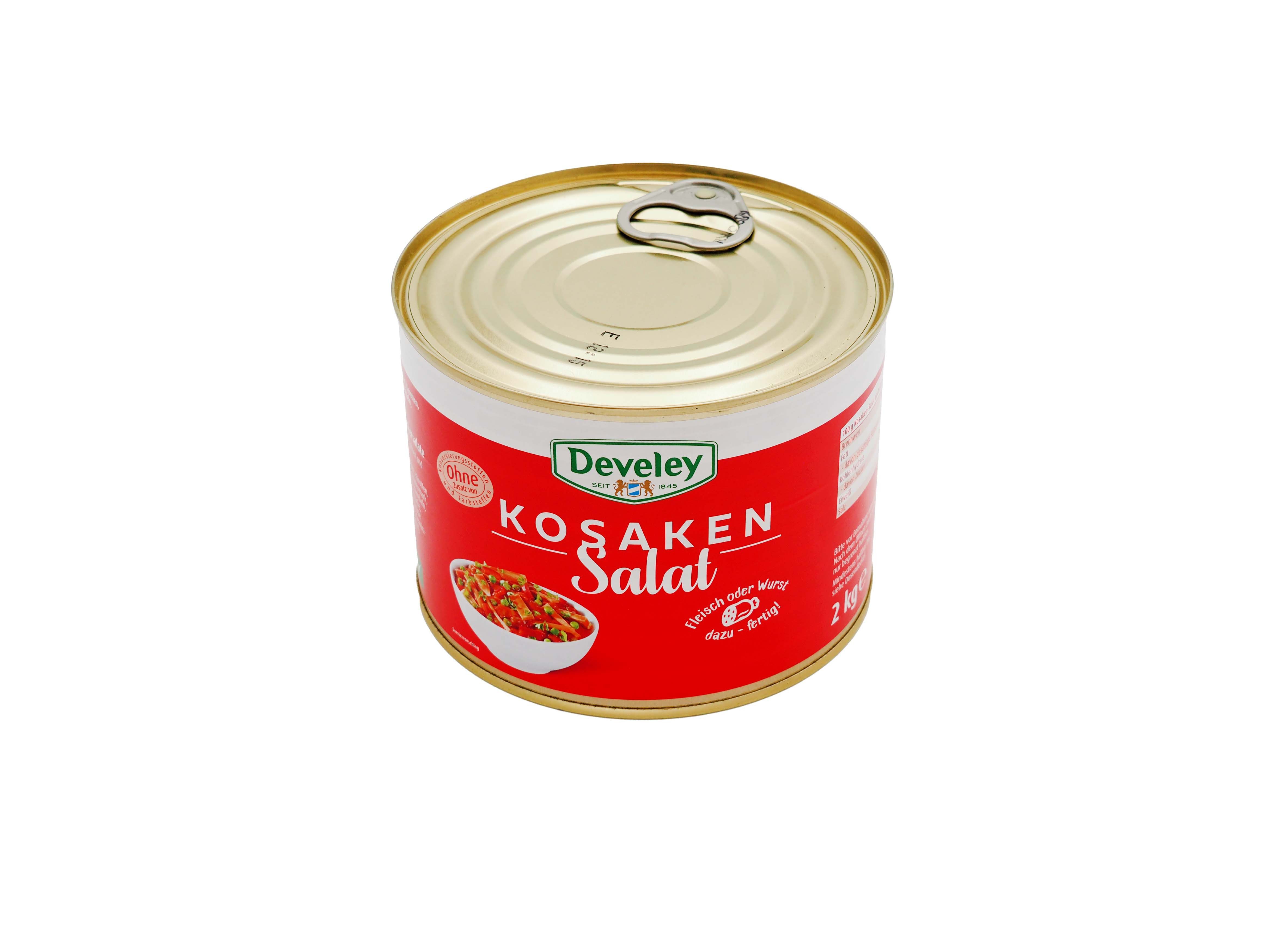 Develey Gemüsekonserve Kosaken-Salat, 2kg Dose
