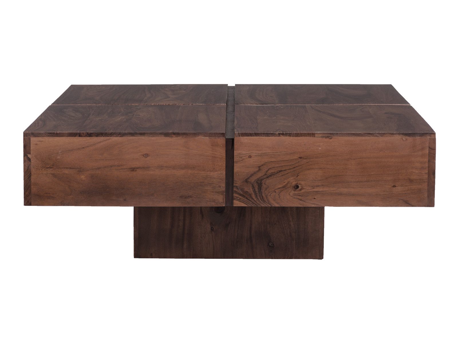 massivum Couchtisch Amberley Akazie 80x80 cm (1-St) – Bild 3 von 4