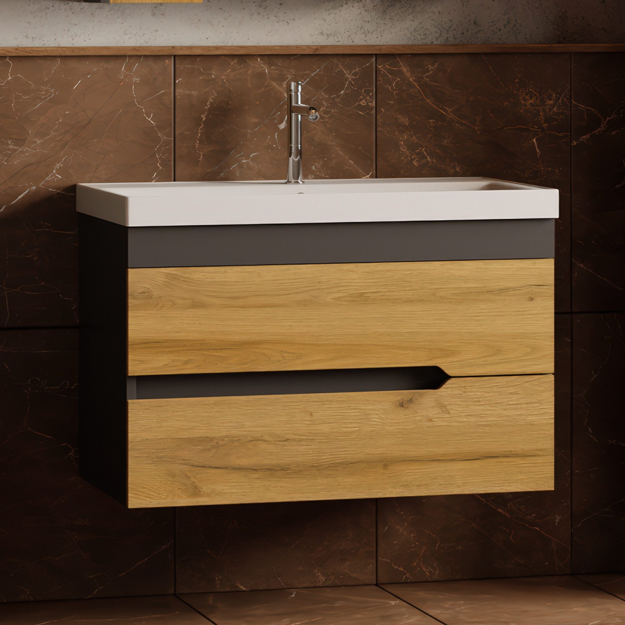 Karen Waschtisch-Set Waschtisch mit Unterschrank Marmara, (3-St., Unterschr günstig online kaufen