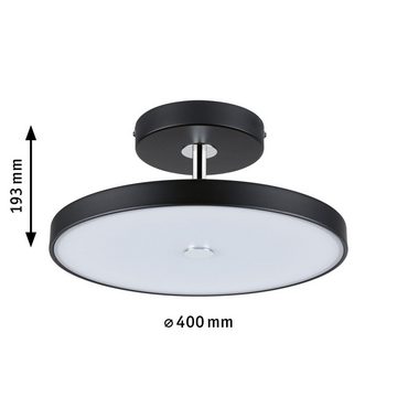 Paulmann LED Deckenleuchte Smarte Zigbee 3.0 LED Deckenleuchte Hildor in Schwarz-matt und Chrom, keine Angabe, Leuchtmittel enthalten: Ja, fest verbaut, LED, warmweiss, Deckenlampe, Deckenbeleuchtung, Deckenlicht