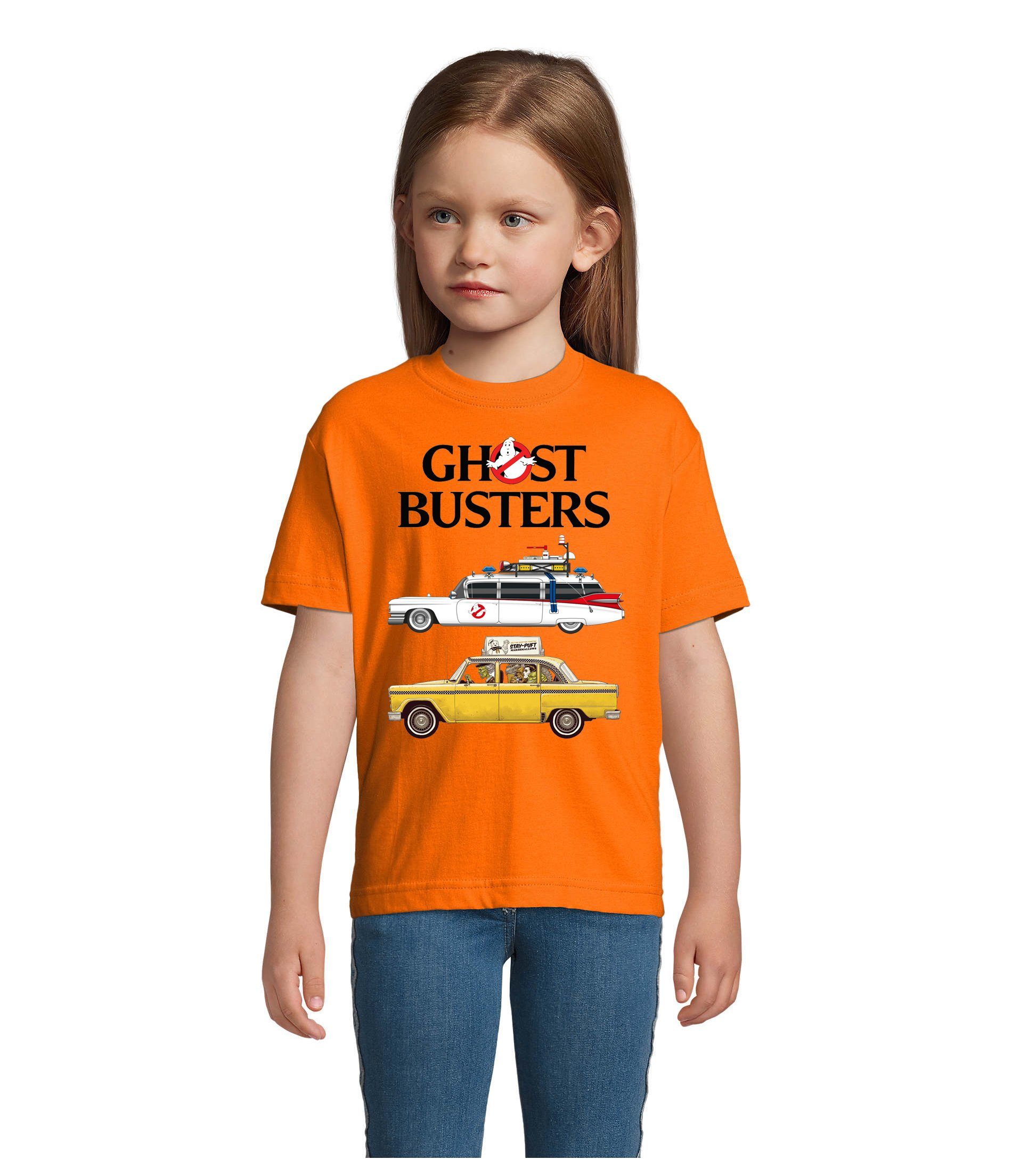 Blondie & Brownie T-Shirt Kinder Ghostbusters Cars Auto Geisterjäger Geister Film Ghost Orange