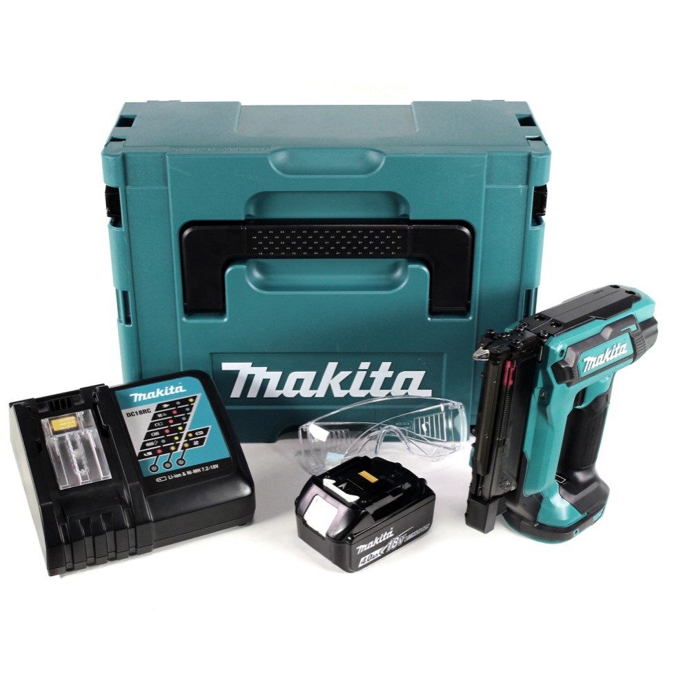 Makita Nagler DPT 353 RM1J 18 V Li-Ion Akku Pintacker im Makpac + 1 x 4,0 Ah Akku +