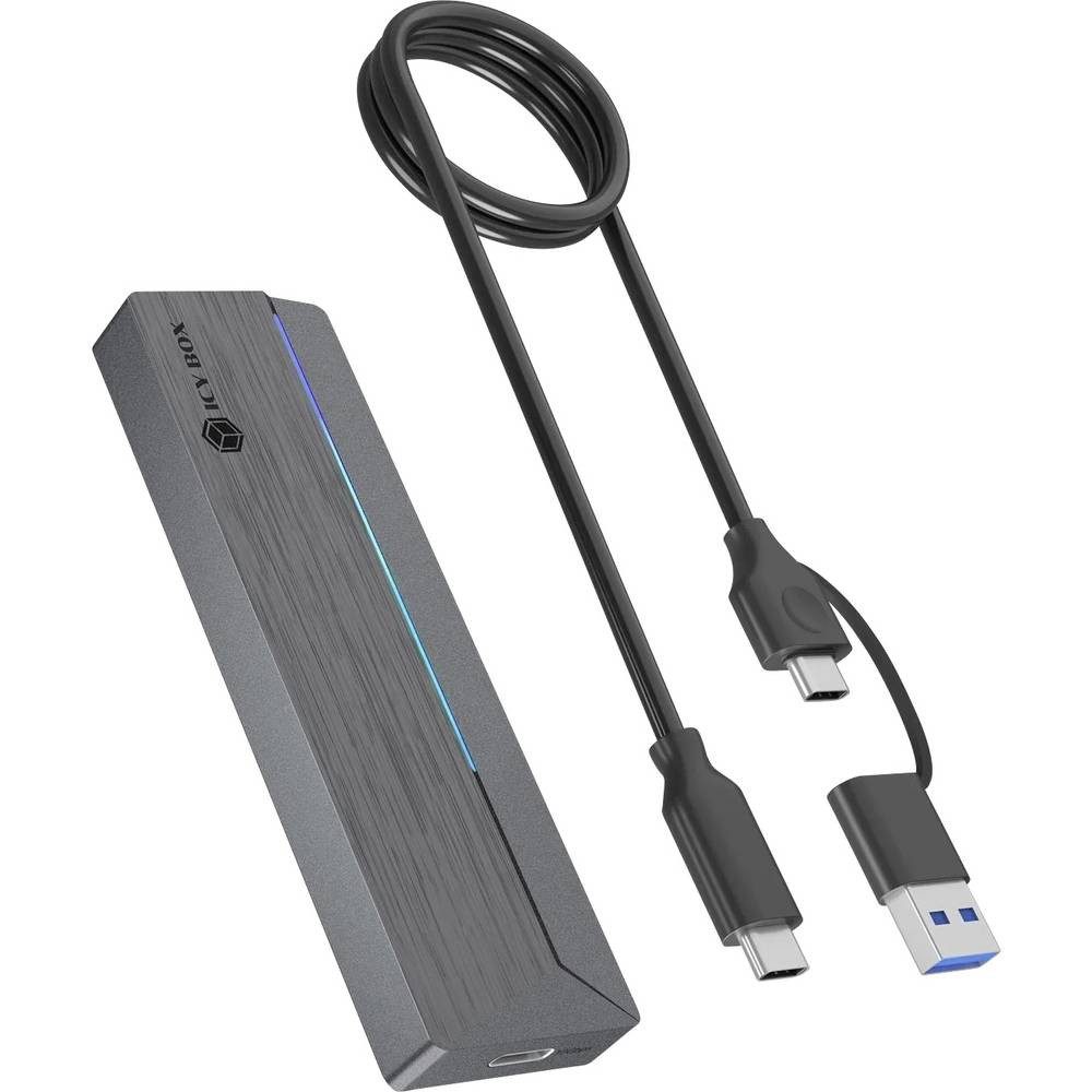 ICY BOX Festplatten-Gehäuse IB-1826MCL-CU31 M.2 SSD-Gehäuse USB-C® 10 GBit/s M.2 PCIe NVMe, M.2, UASP Unterstützung