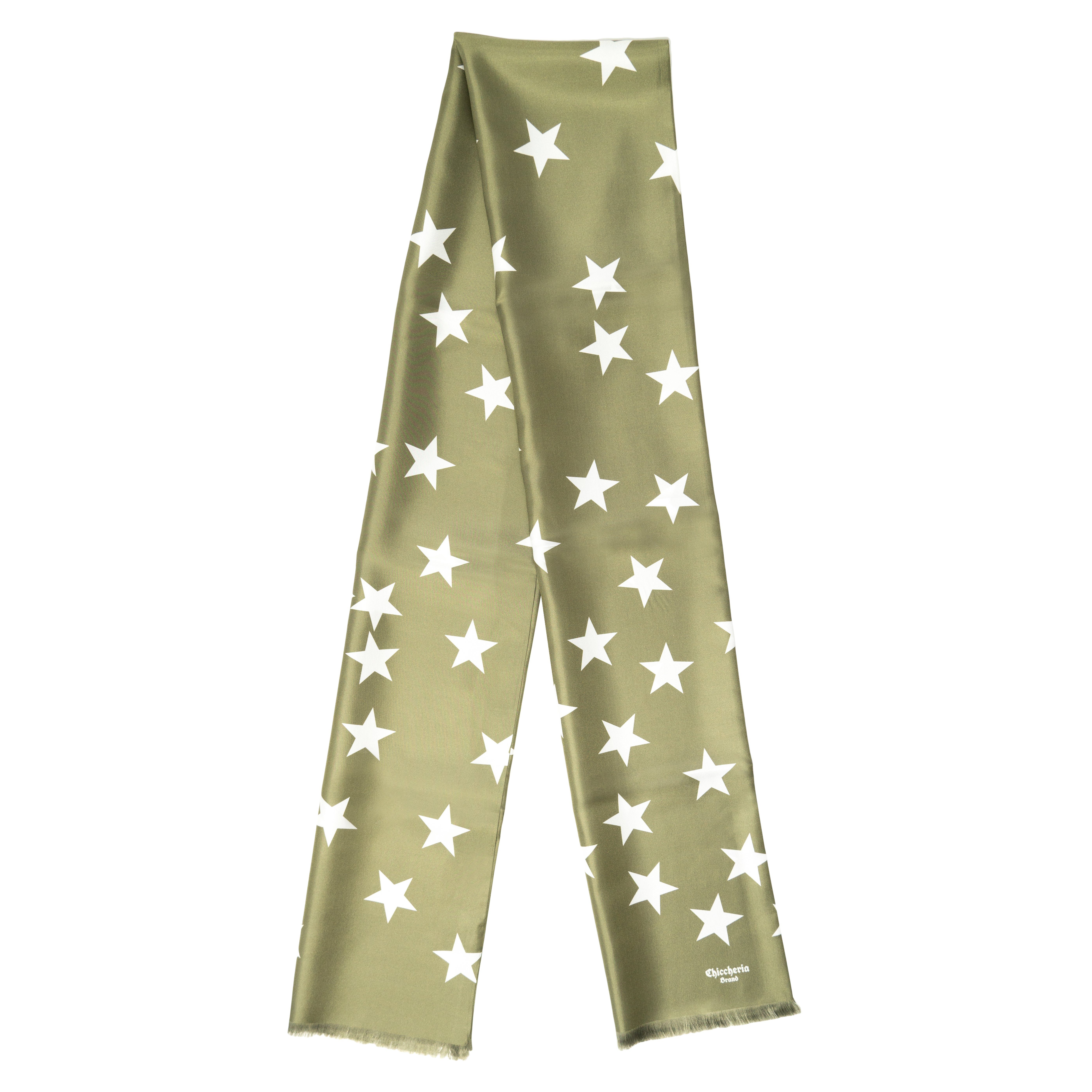 Chiccheria Brand Seidenschal STARS, Made in Italy