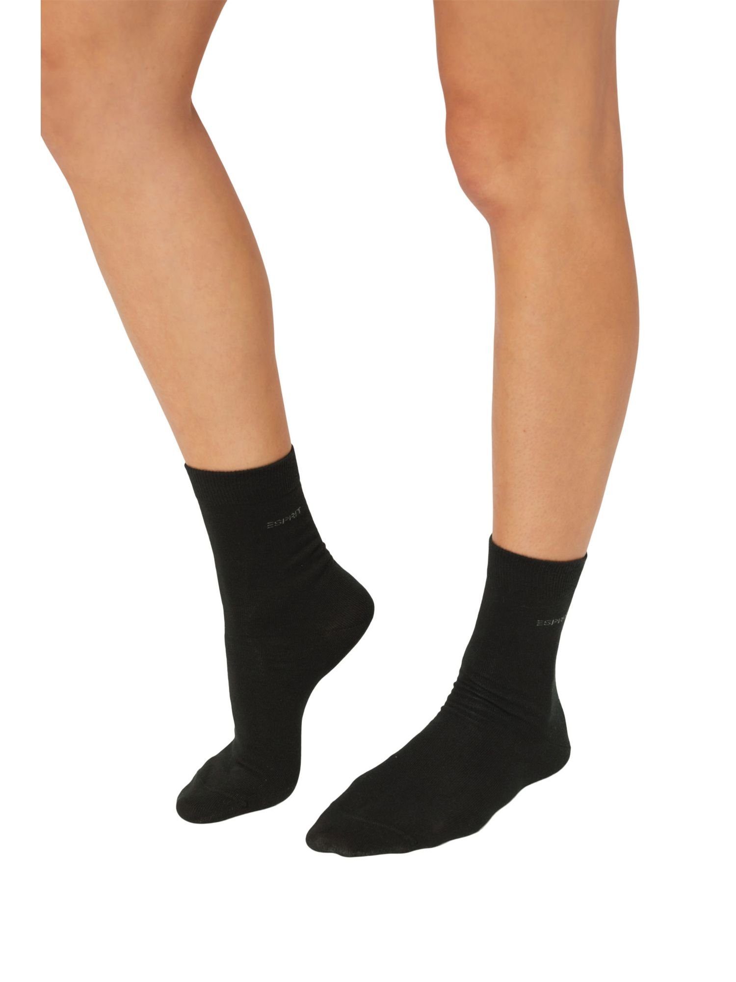 Esprit Socken 5er-Pack unifarbene Socken, Bio-Baumwolle BLACK