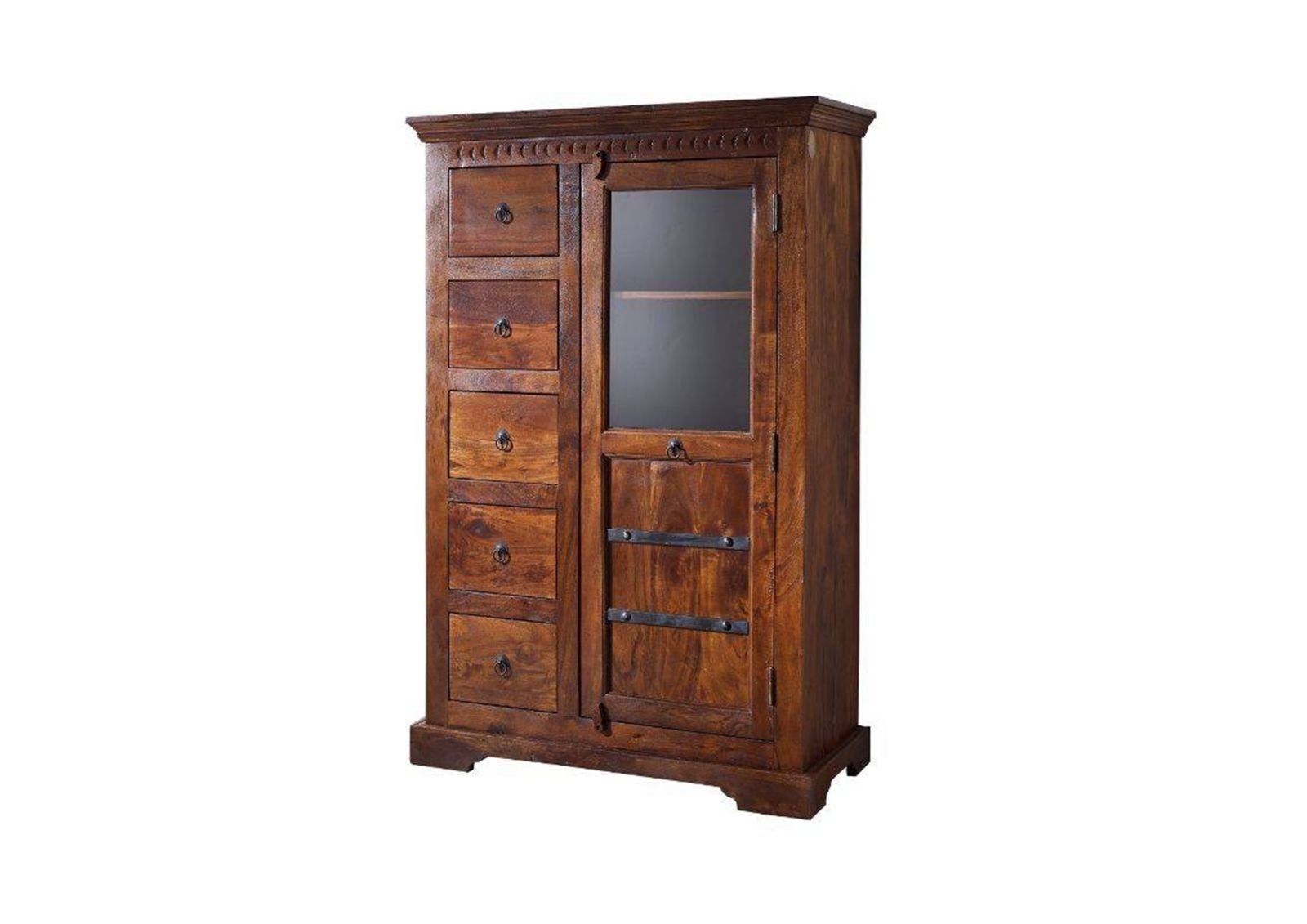 Massivmoebel24 Standvitrine #417 (Vitrine Akazie 95x45x147 günstig online kaufen
