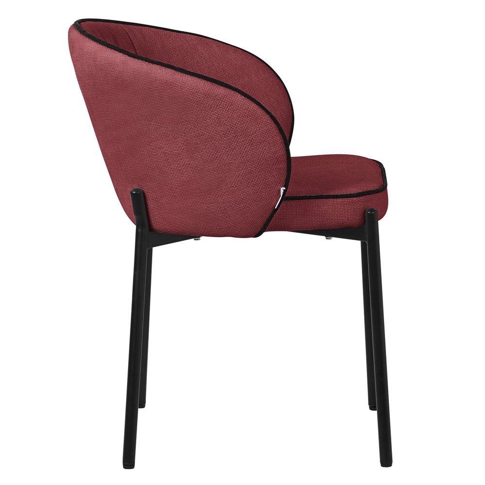 ML-DESIGN Polsterstuhl Esszimmerstühle mit Armlehne & Rückenlehne Ergonomische moderne Design (4 St), Armlehnstuhl mit Metallbeine 4er Set Rot Lounge Sessel bis 120kg