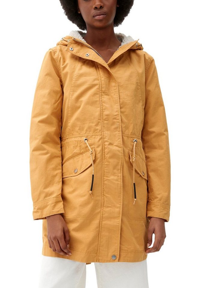 QS Parka mit regulierbarem Tunnelzug an der Taille und verdeckter  Knopfleiste