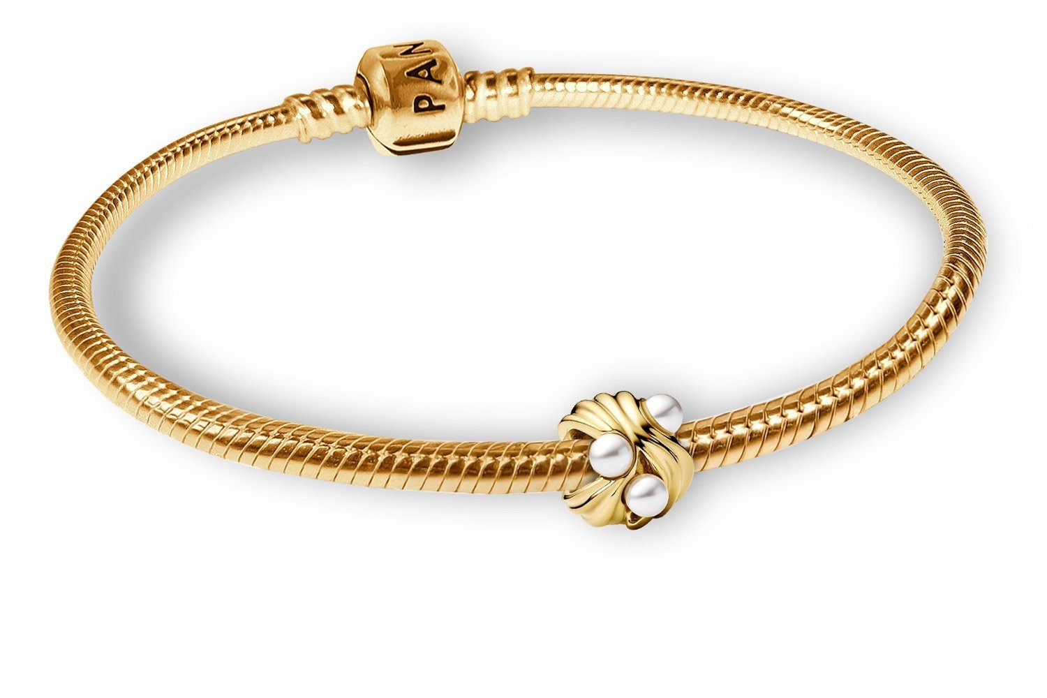 Pandora Schmuckset DamenGeschenkset Abstrakte Wellen Goldfarben