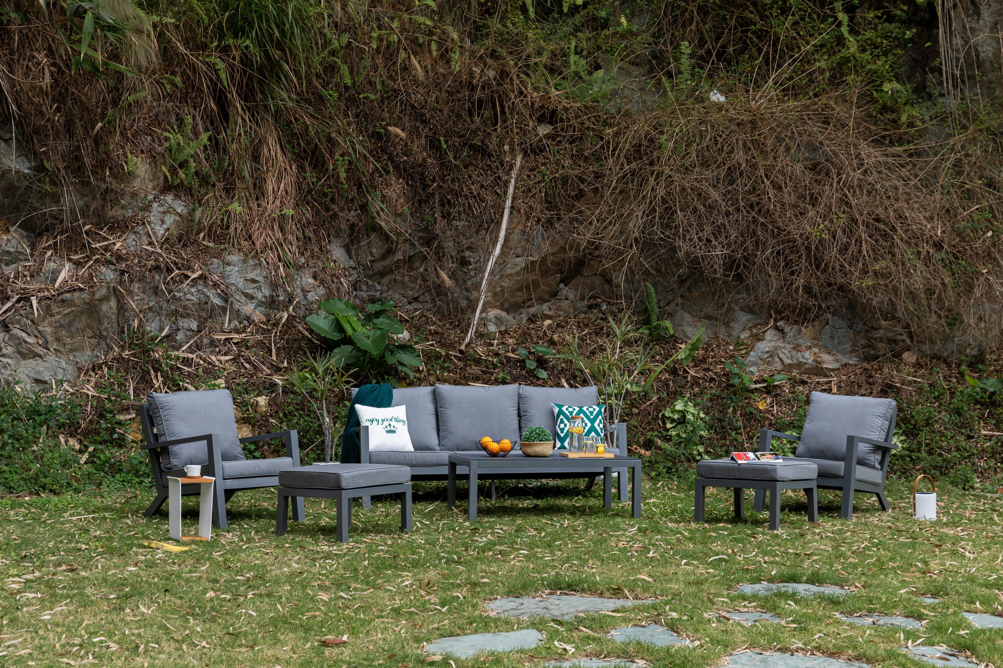 MANDALIKA Garden GartenloungeSet XXL Alu Lounge Set Salvador mit