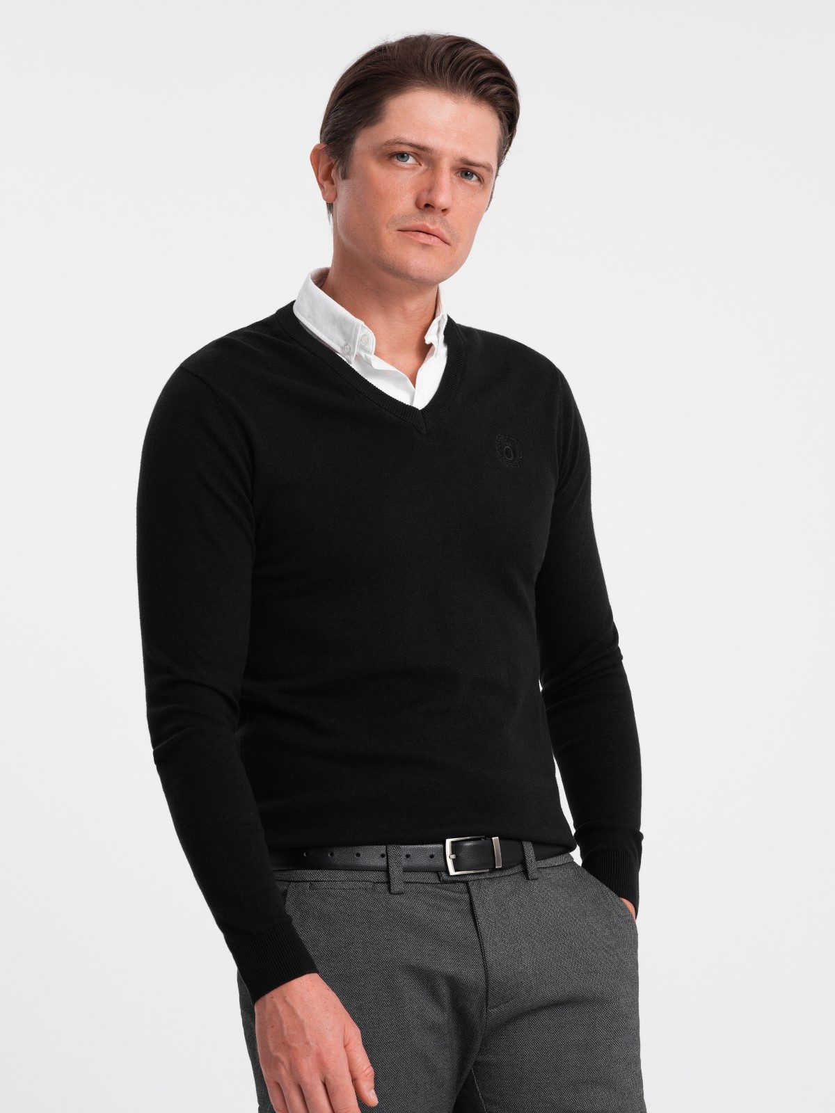 OMBRE V-Ausschnitt-Pullover Herrenpullover mit V-Ausschnitt und günstig online kaufen