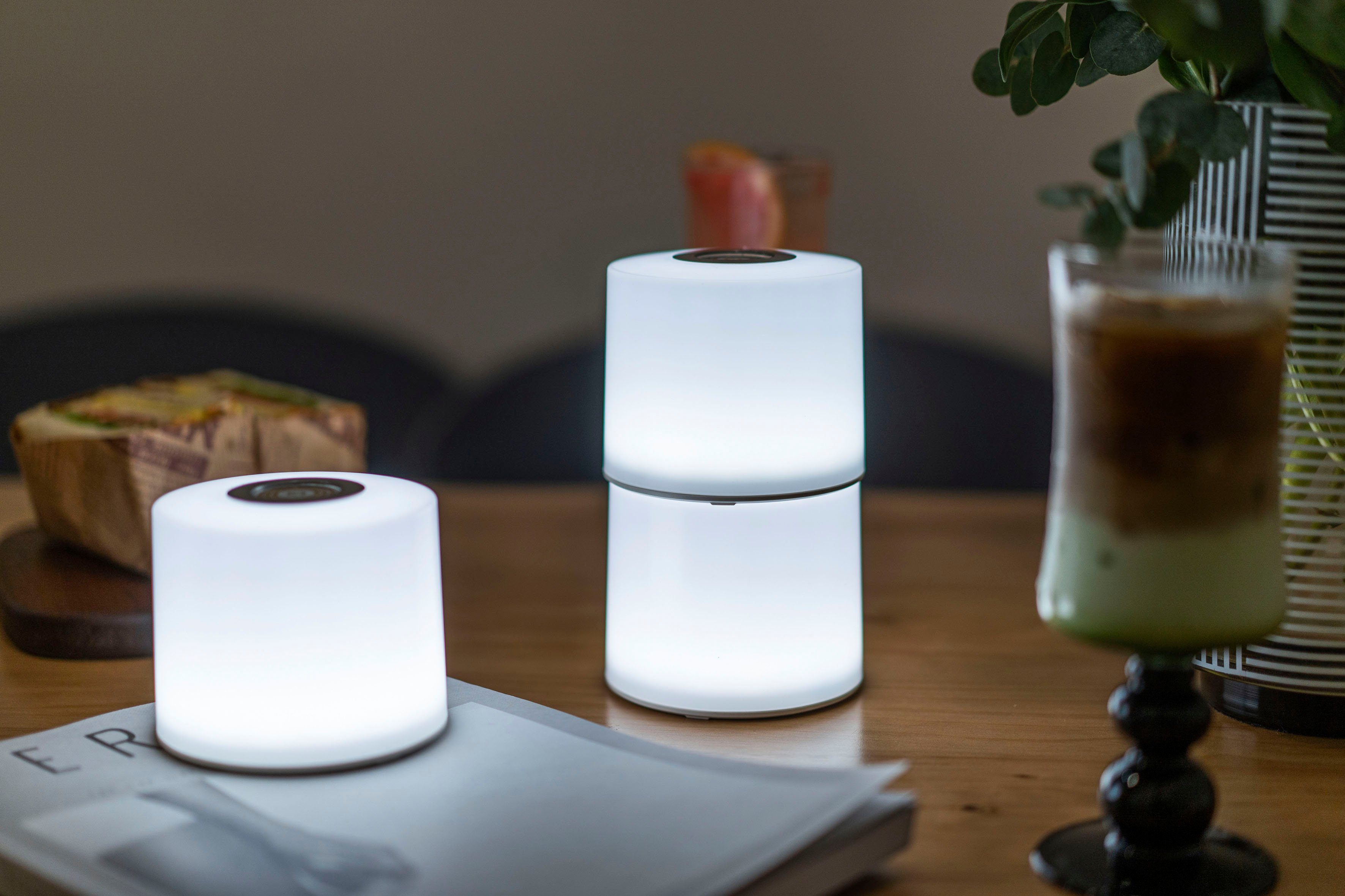 Smart-Home Smarte Home, LUTEC NOMA, RGB, fest Tischleuchte LED-Leuchte LED Smart integriert,