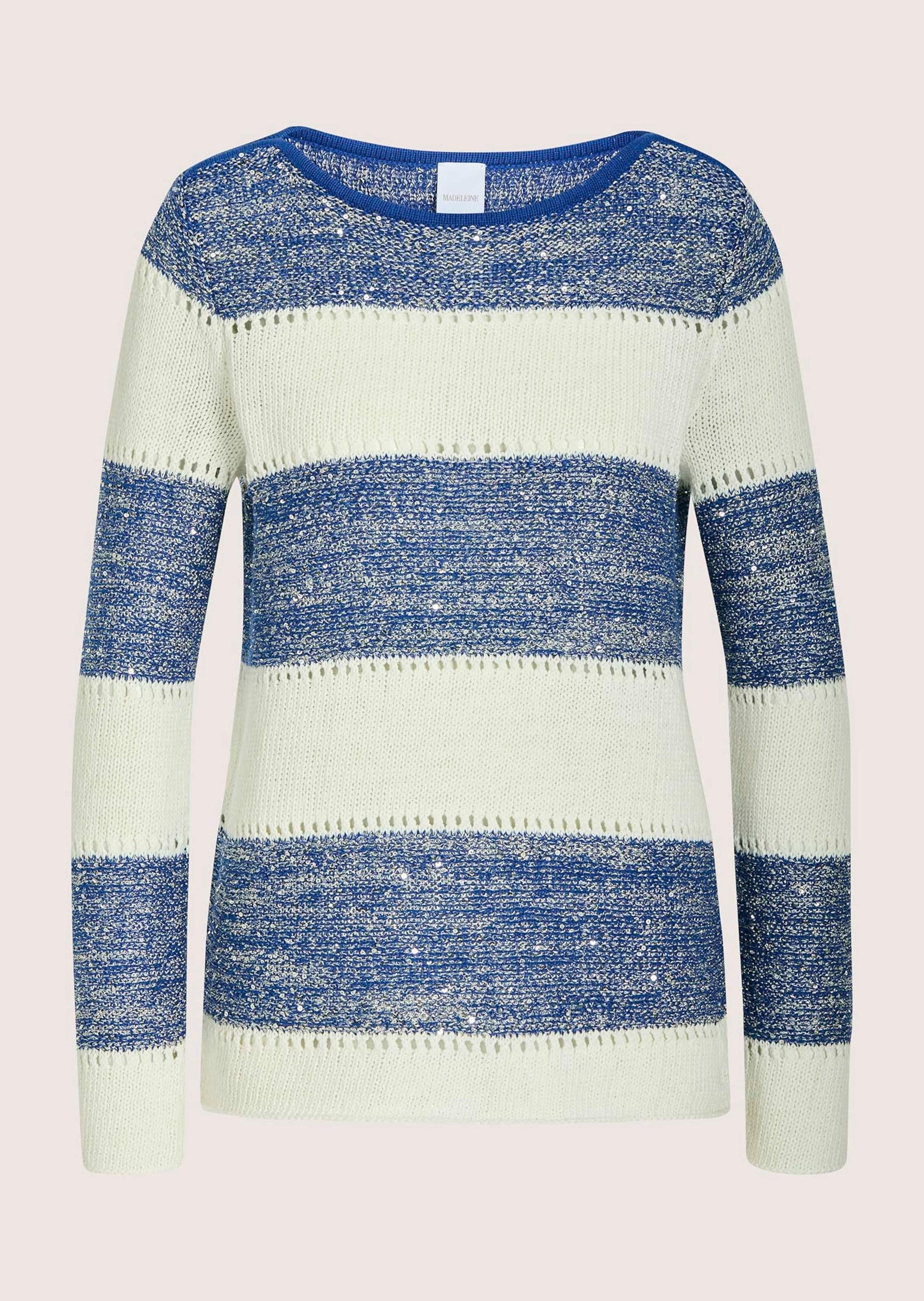 Strickpullover Baumwollpullover mit Streifenmuster