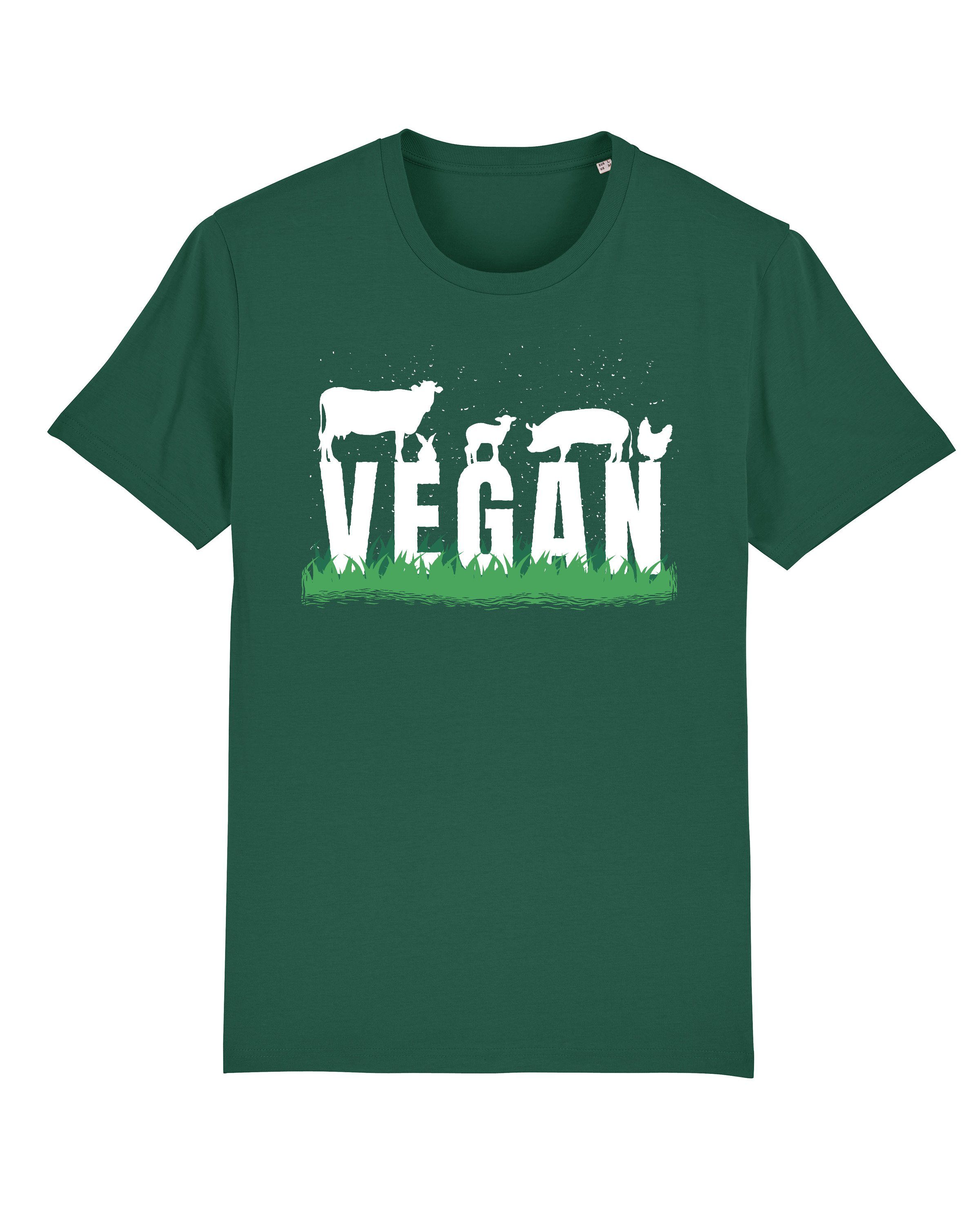 wat? Apparel Print-Shirt Vegan (1-tlg) flaschengrün