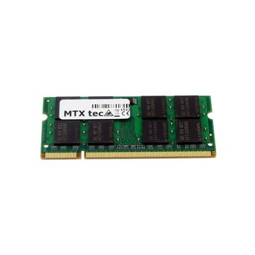 MTXtec Arbeitsspeicher 2 GB RAM für ASUS Z53J Laptop-Arbeitsspeicher