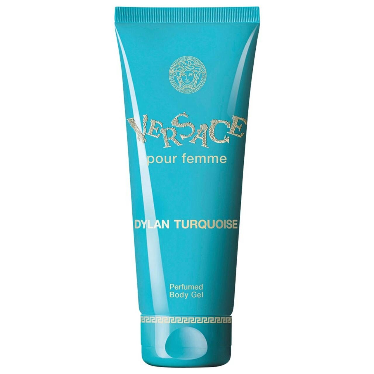 Versace Körperpflegemittel Dylan Turquoise Body Gel, Sommerlicher Duft mit spritzigen Zitrusnoten, Guav