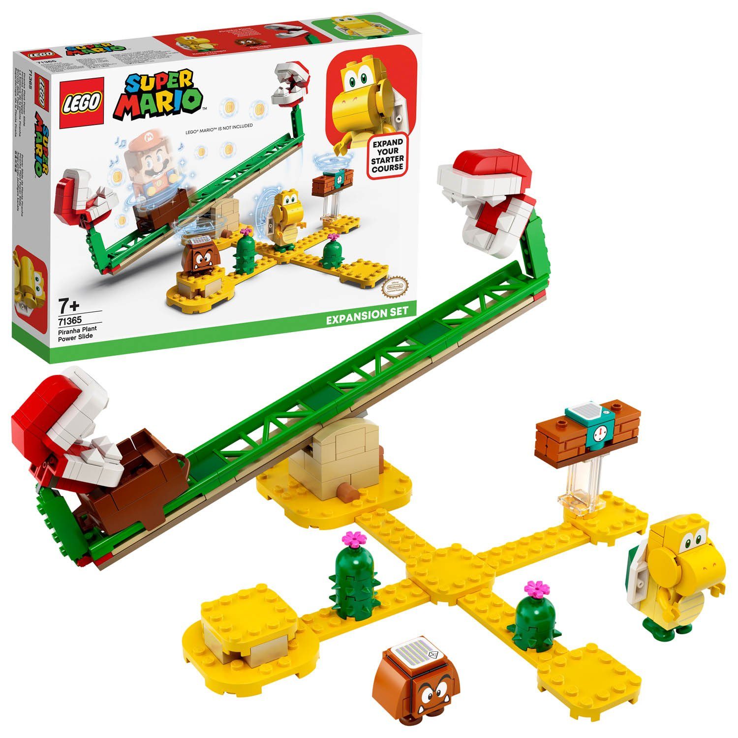 LEGO Super Mario 71365 - Piranha-Pflanze-Powerwippe – Erweiterungsset Konstruktions-Spielset