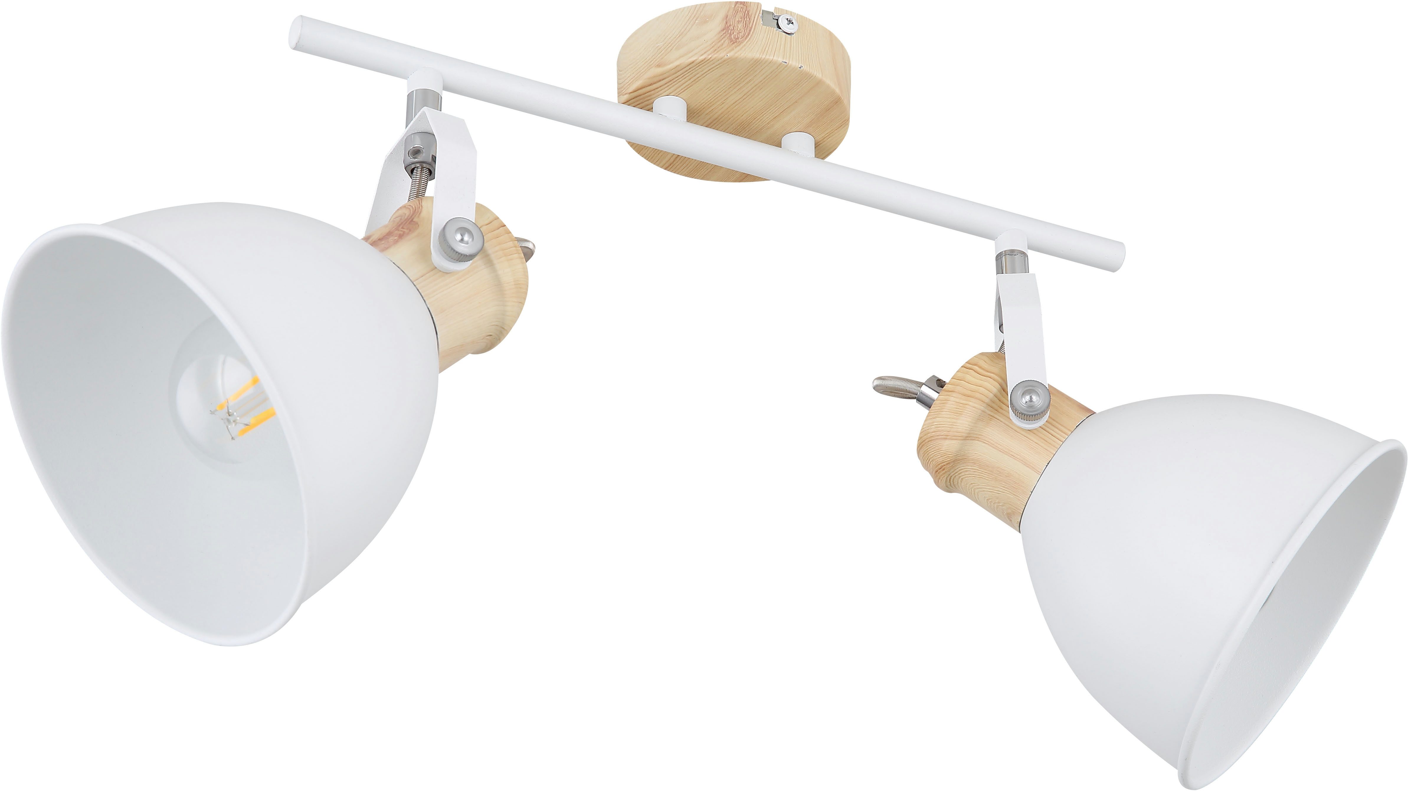 GLOBO LIGHTING Deckenstrahler WIHO, ohne Leuchtmittel, Deckenspot/holzoptik/Flur/Wohnzimmer