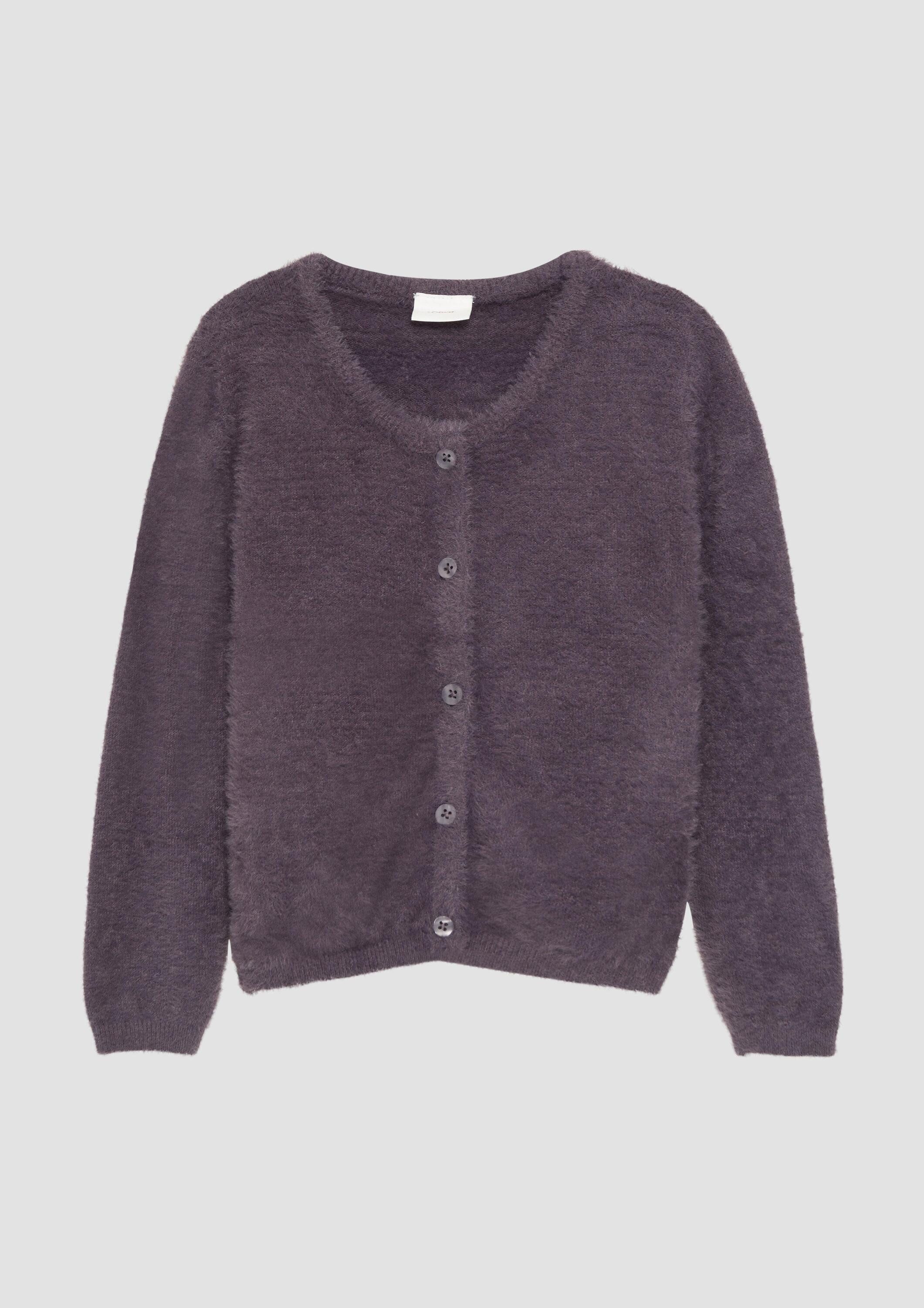 s.Oliver Cardigan Strickjacke Flauschige Strickjacke aus Effekt-Garn