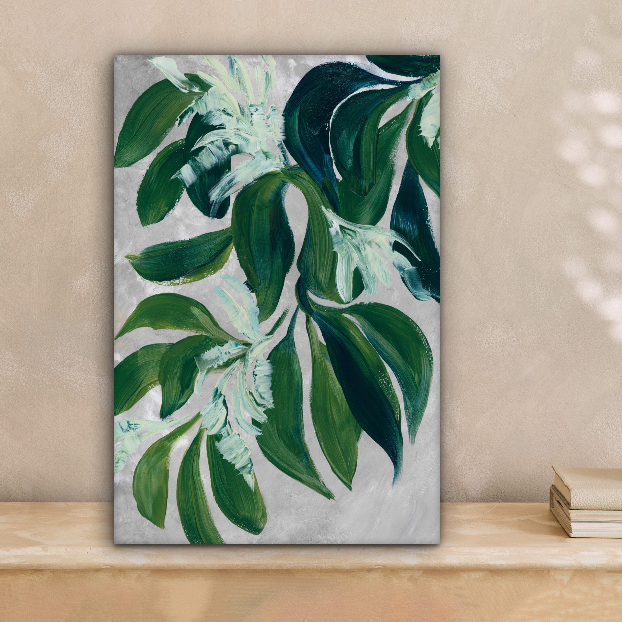OneMillionCanvasses® Leinwandbild Blätter - Farbe - günstig online kaufen