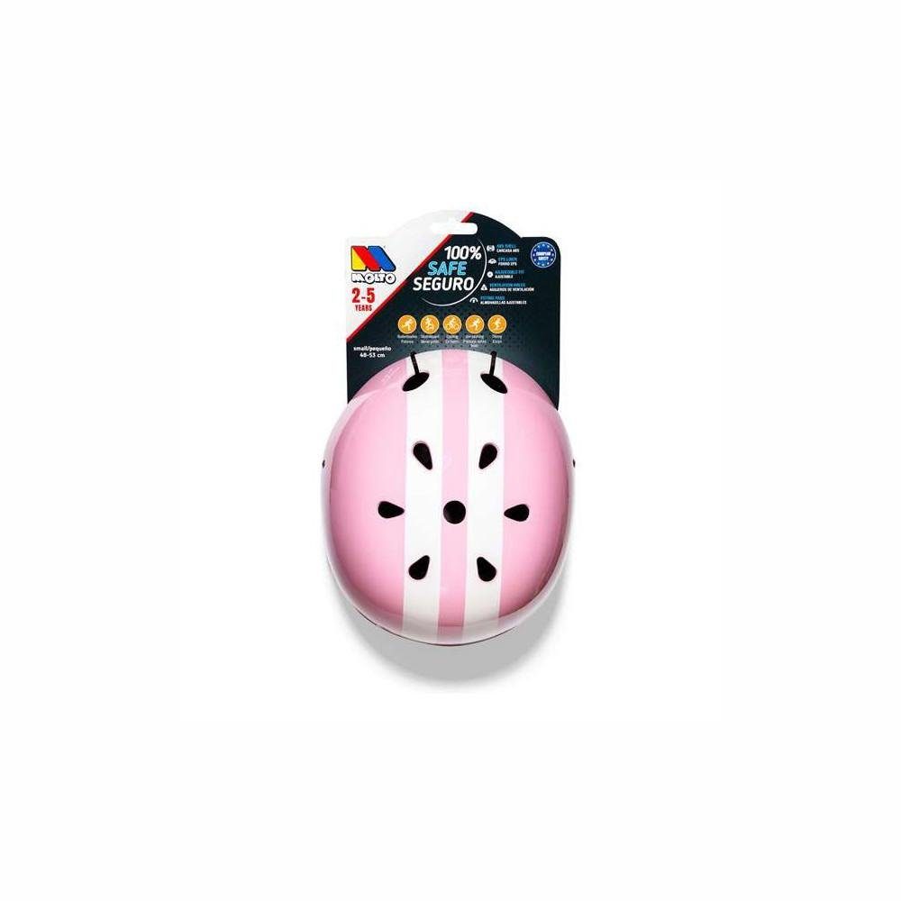 MOLTO Fahrradhelm Molto Kinderhelm Moltó Rosa Weiß 48-53 cm sicher und stylish für Kinde