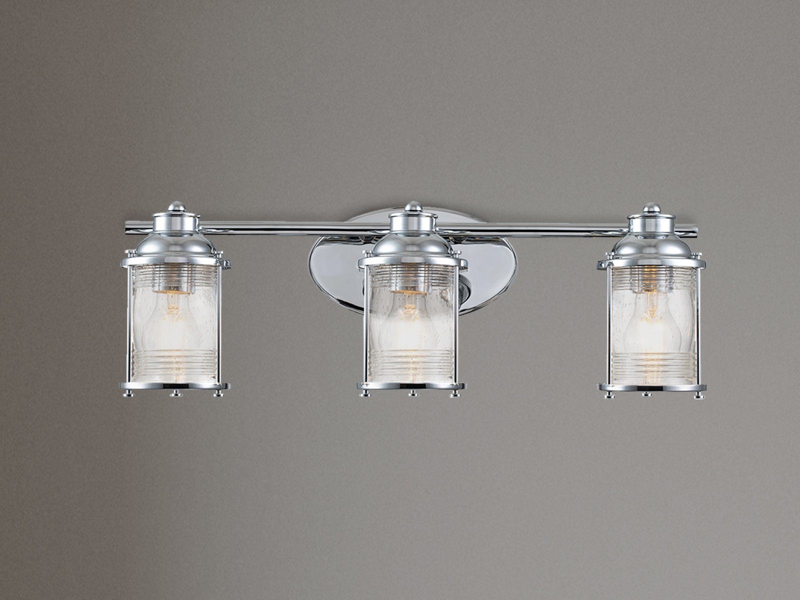 Kichler LED Wandleuchte, LED wechselbar, warmweiß, Bad-lampe Wand Spiegelleuchten Badezimmerlampen Gäste WC, Breite 61cm