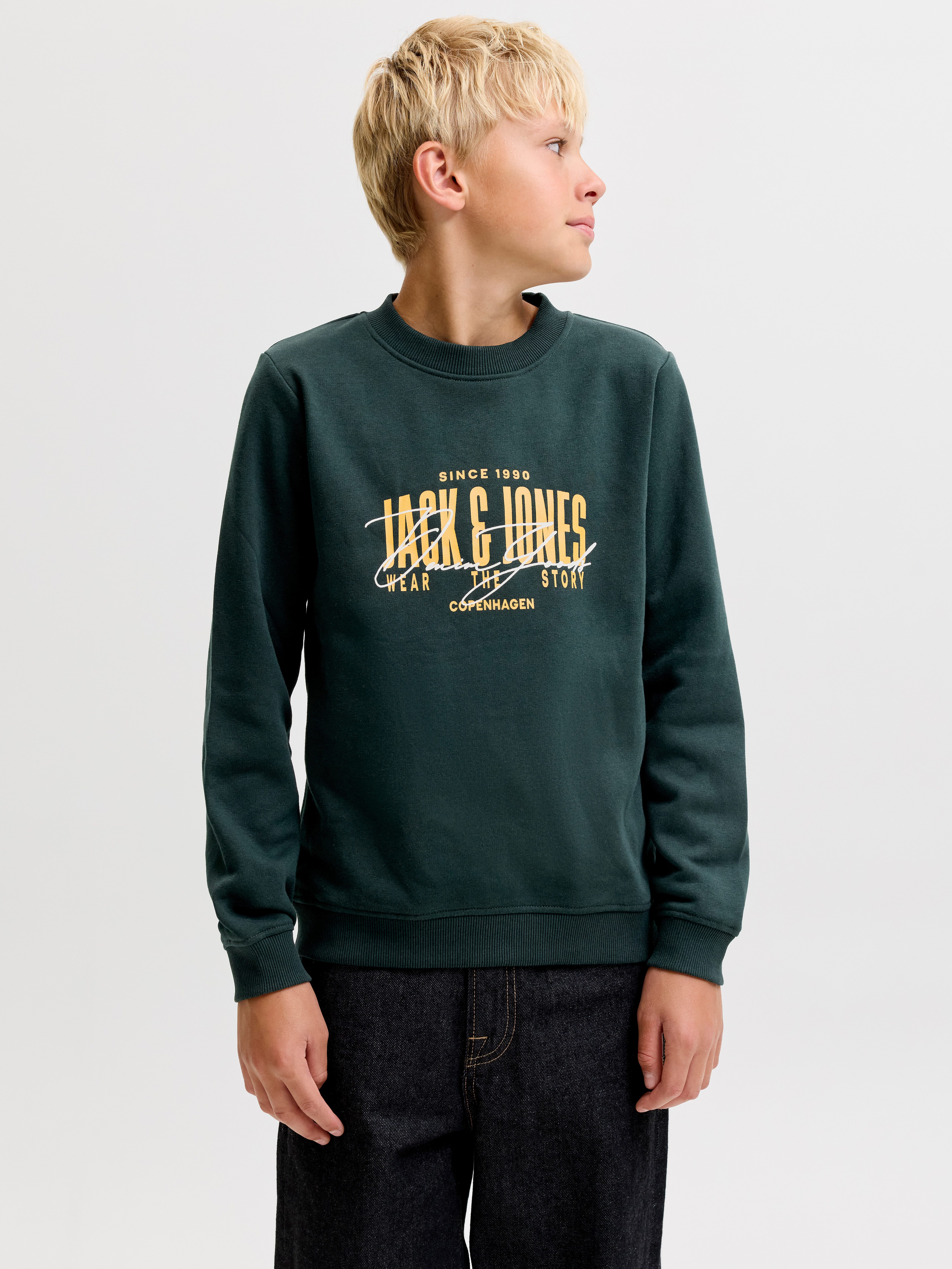 Jack & Jones Junior Sweatshirt JJAERO SWEAT CREW NECK JNR Baumwollmischung, regular fit