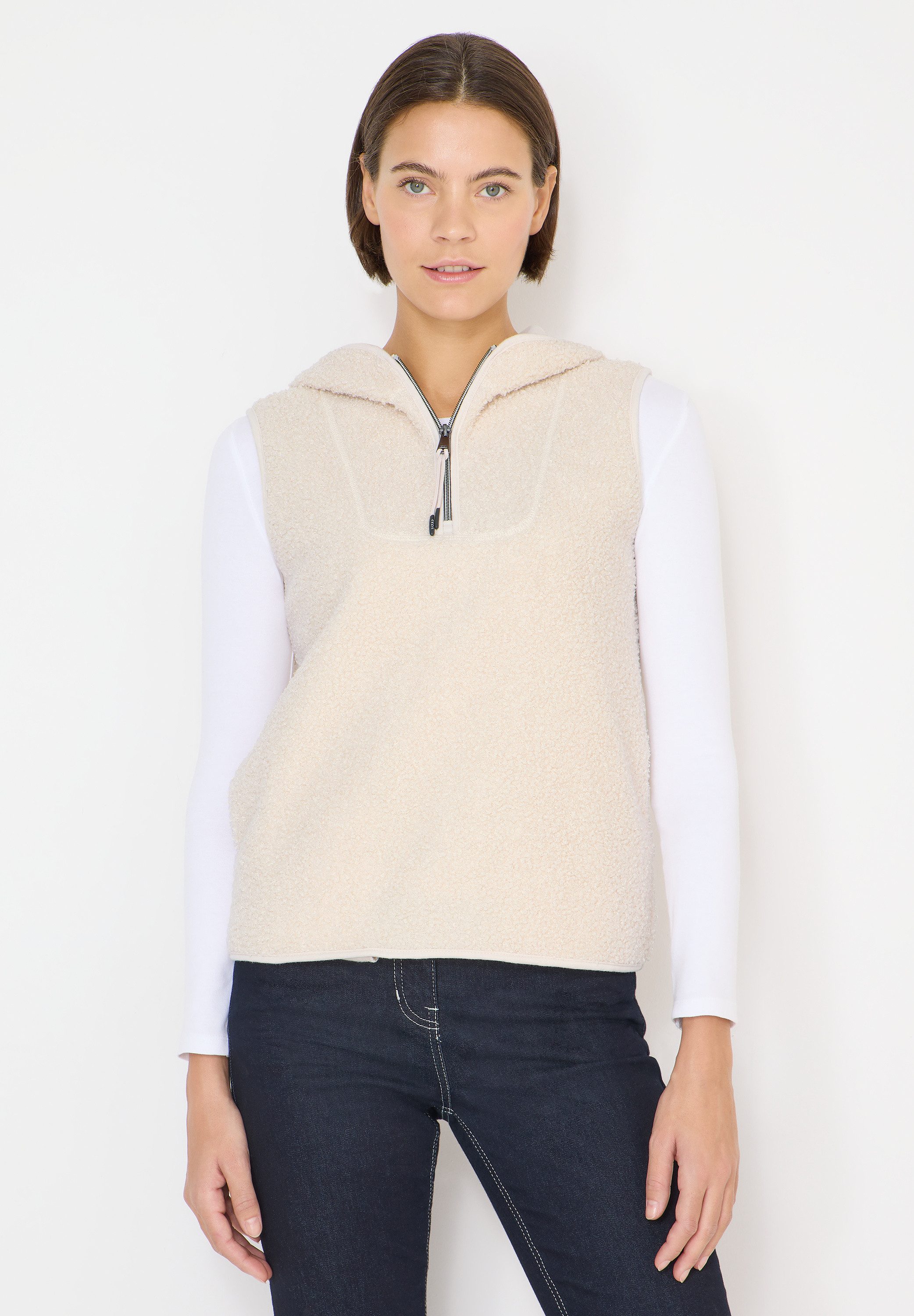 CECIL Fellweste mit Teddy-Futter und Teddy-Kapuze günstig online kaufen