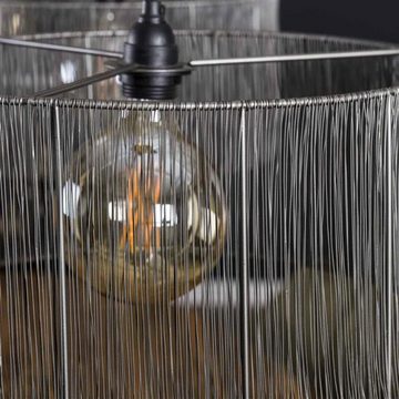 famlights Hängeleuchte, Pendelleuchte Edgar in Silber E27 2-flammig, keine Angabe, Leuchtmittel enthalten: Nein, warmweiss, Hängeleuchte, Pendellampe, Pendelleuchte