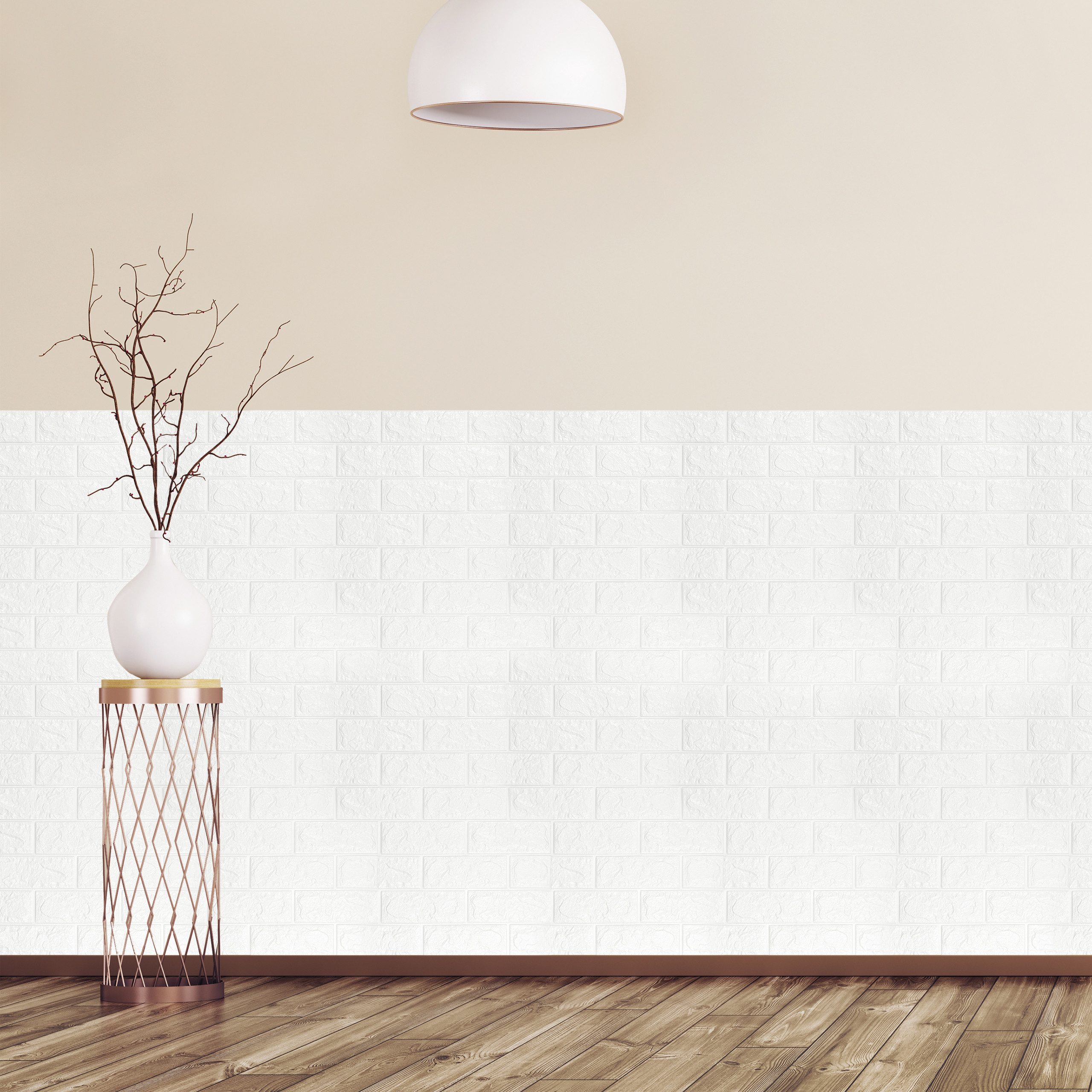 relaxdays Wandpaneel Wandpaneele selbstklebend im Set, (10-tlg) weiß günstig online kaufen