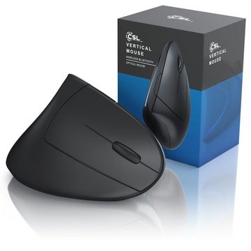 CSL ergonomische Maus (Bluetooth, vertikal, kabellos, ergonomisches Design, Vorbeugung gegen Mausarm)