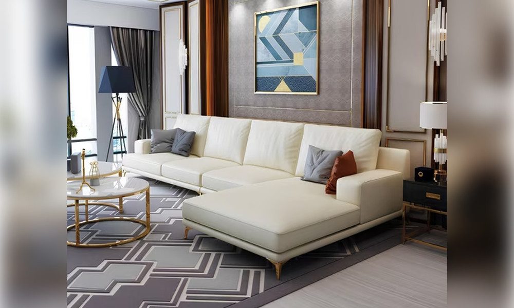 Xlmoebel Ecksofa Luxuriöse Sofagarnitur in modernem Design mit gepolsterten Kissen, 1 Teile, Hergestellt in Europa