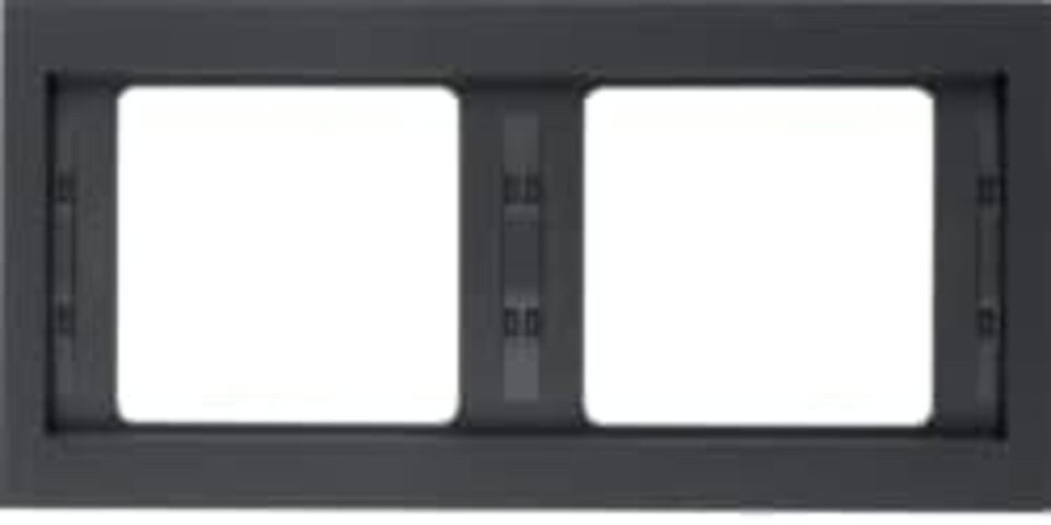 Hager Abdeckrahmen Berker 13637006 Rahmen 2fach waagerecht K.1 anthrazit matt