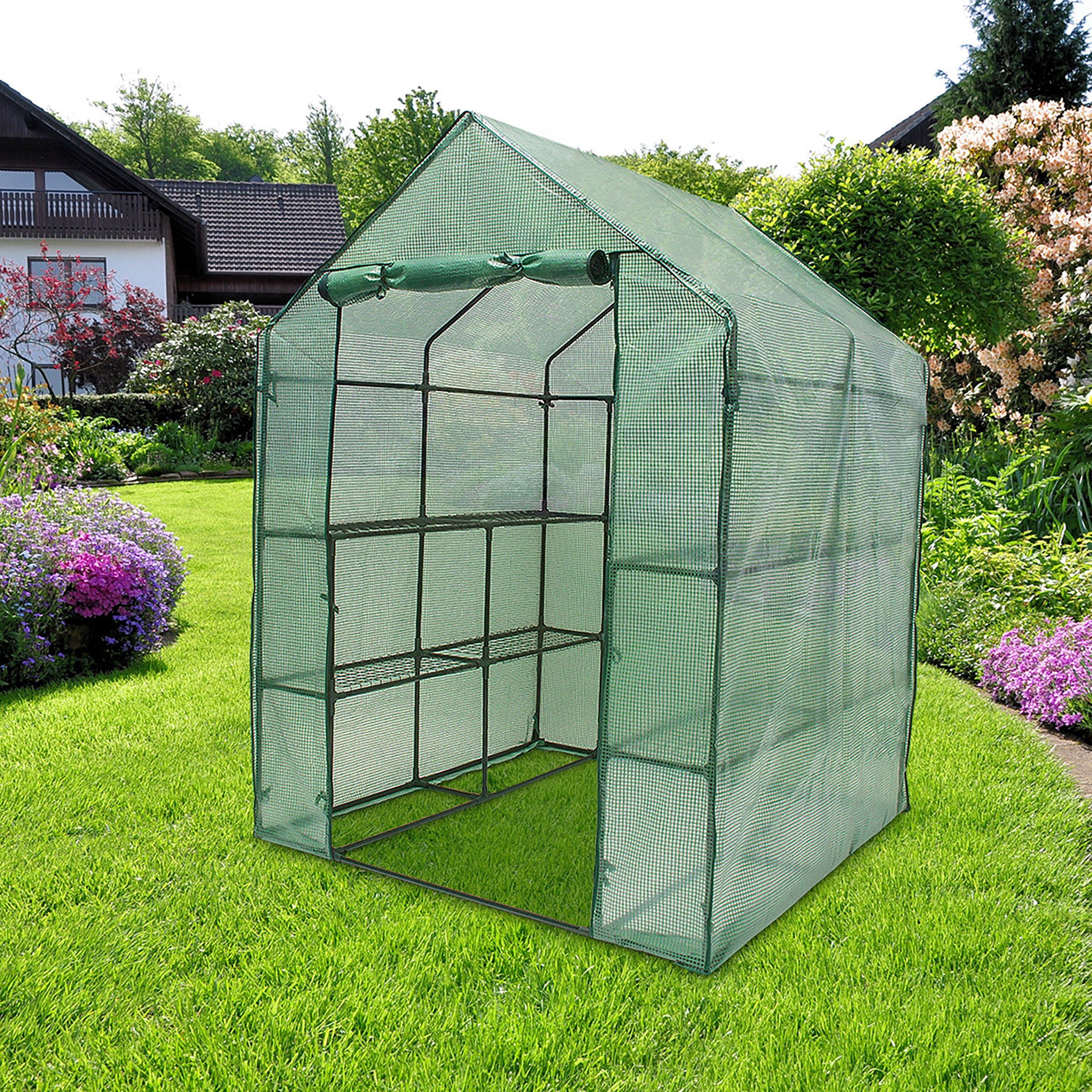 relaxdays Foliengewächshaus mit Regale günstig online kaufen